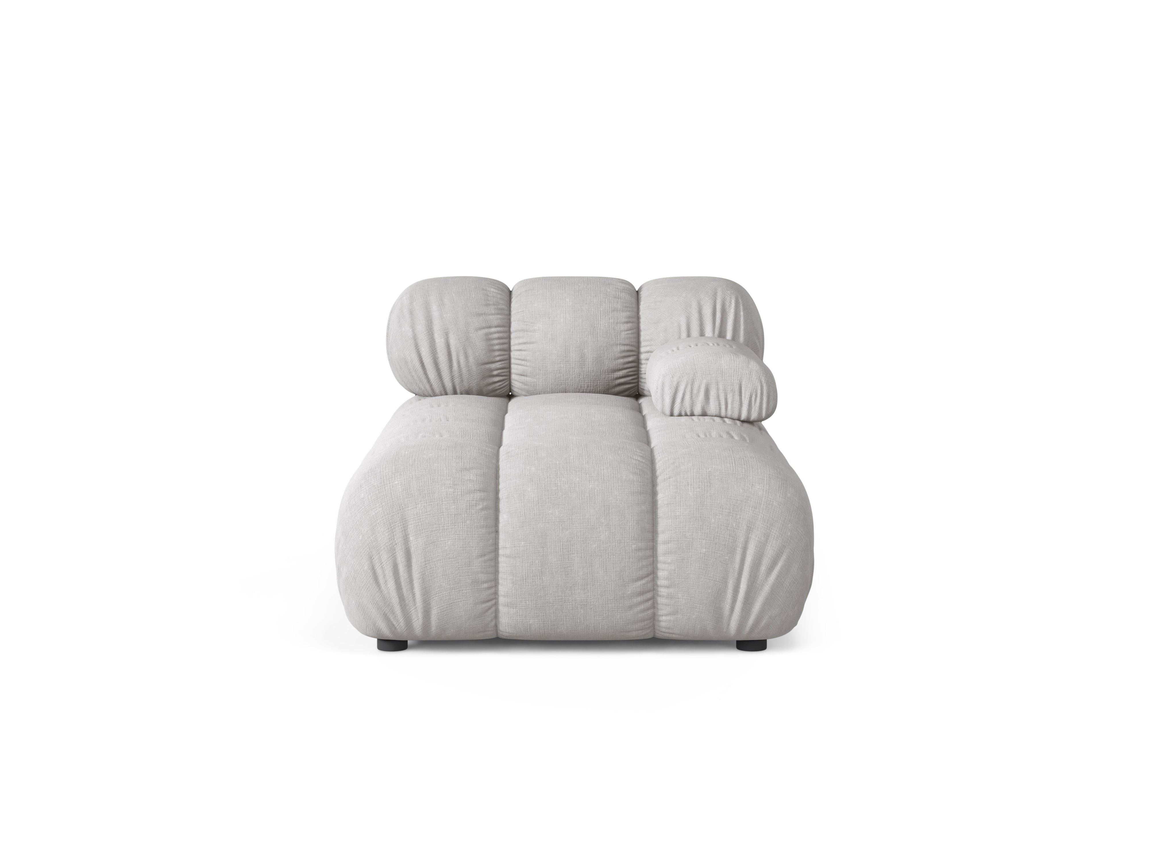 Rechthoekige BELLIS chaise longue in lichtgrijs