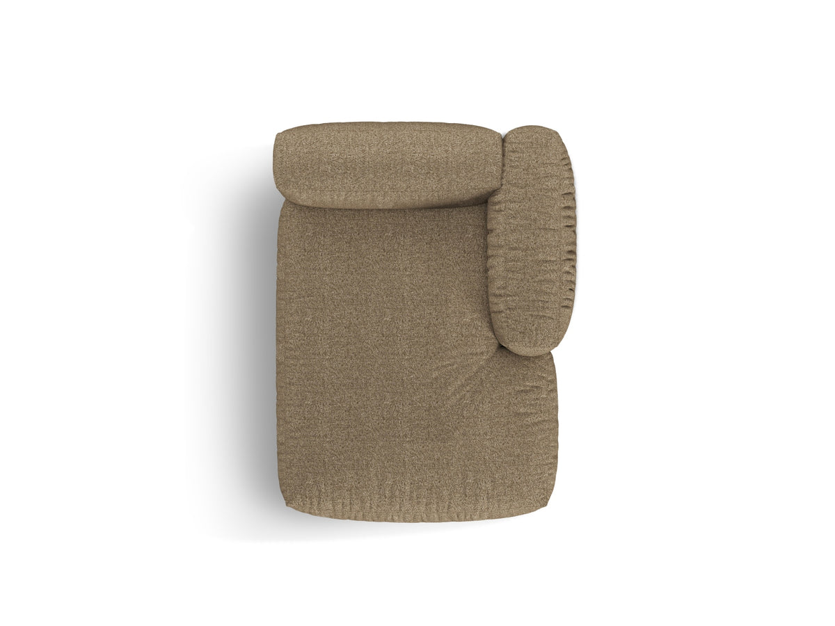 Szezlong prawostronny MARTINA cappuccino boucle – detal tkaniny