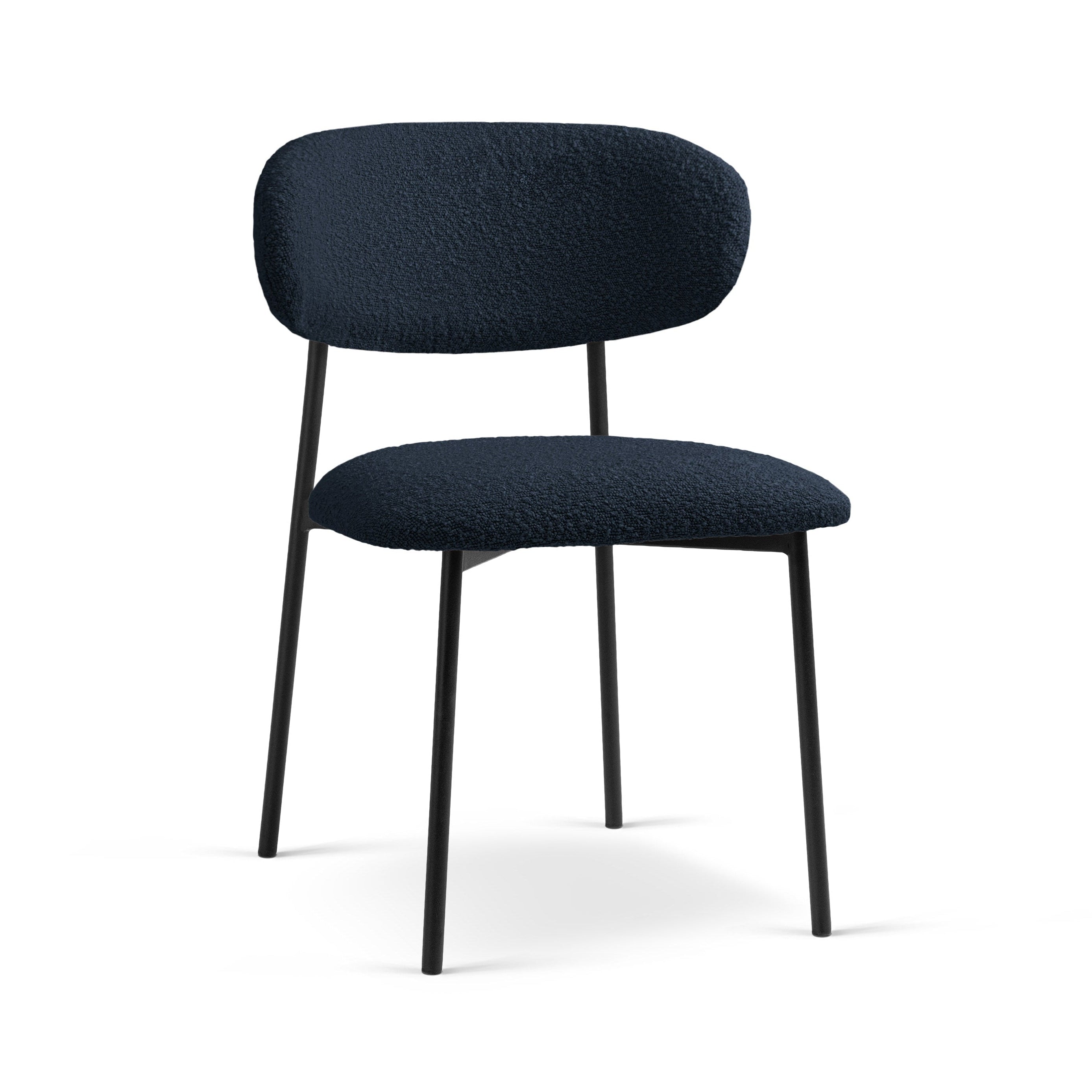 Stoel NINA donkerblauw boucle