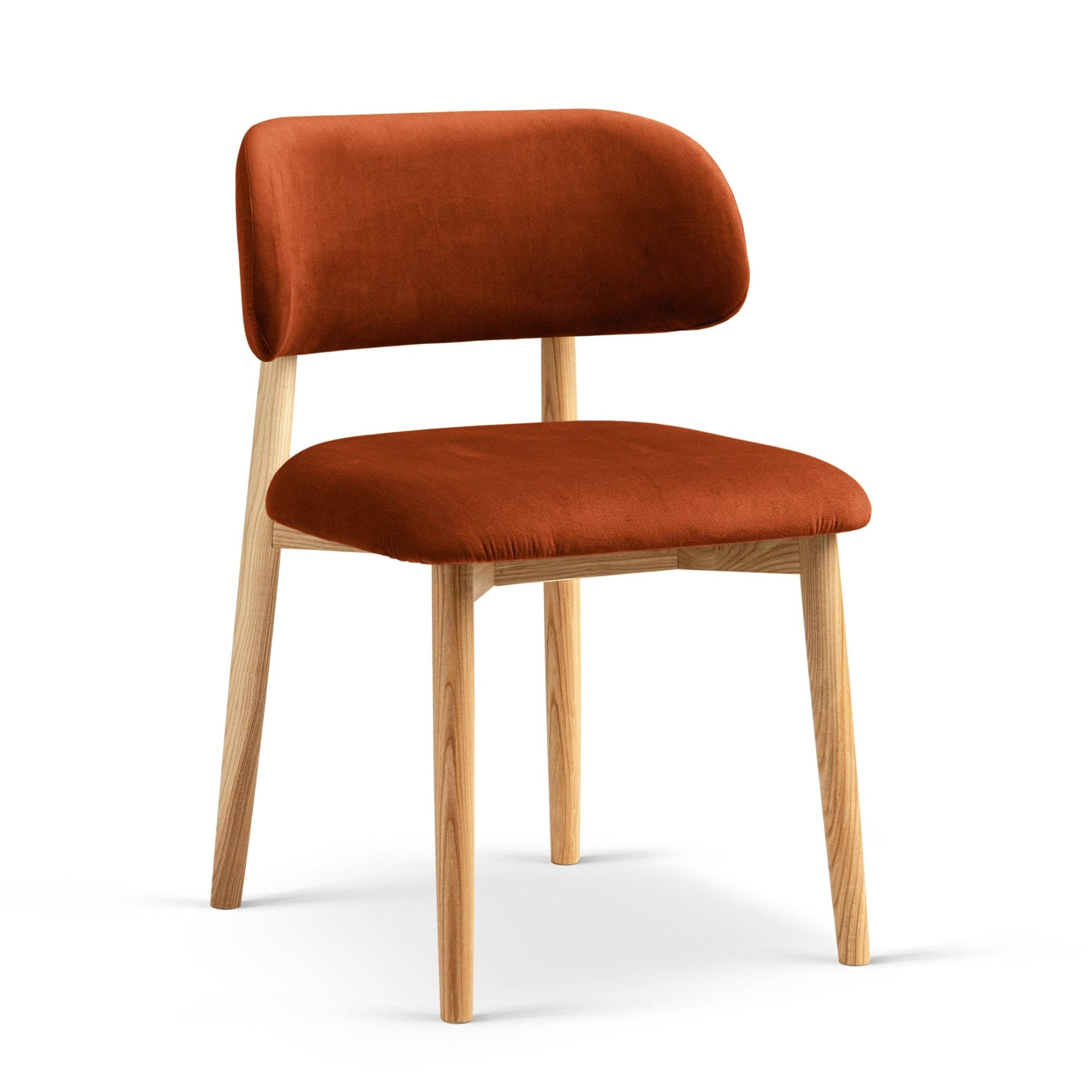 EVAN Chestnut Velvet Chair