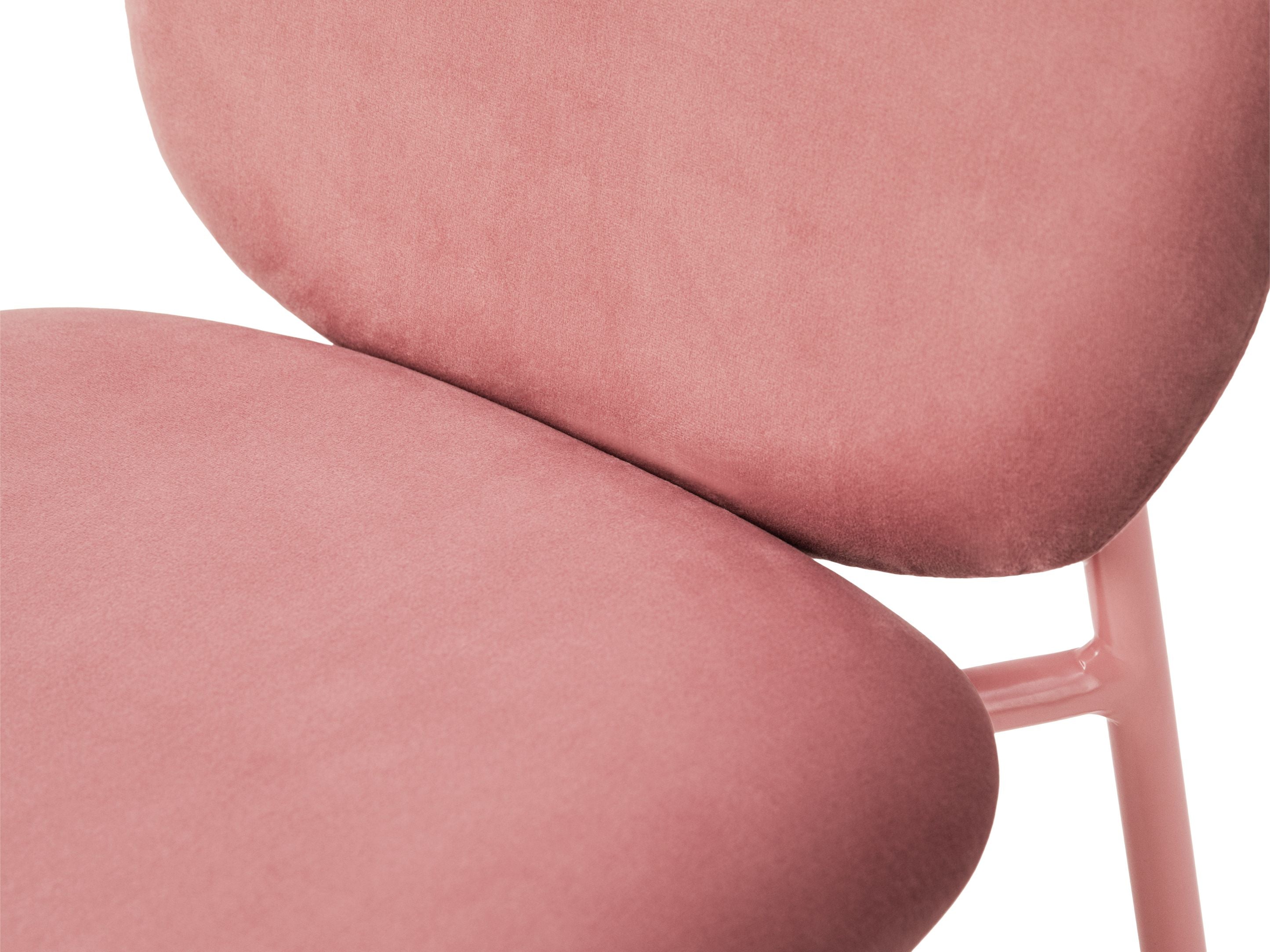 Velvet stoel CAROLINE roze