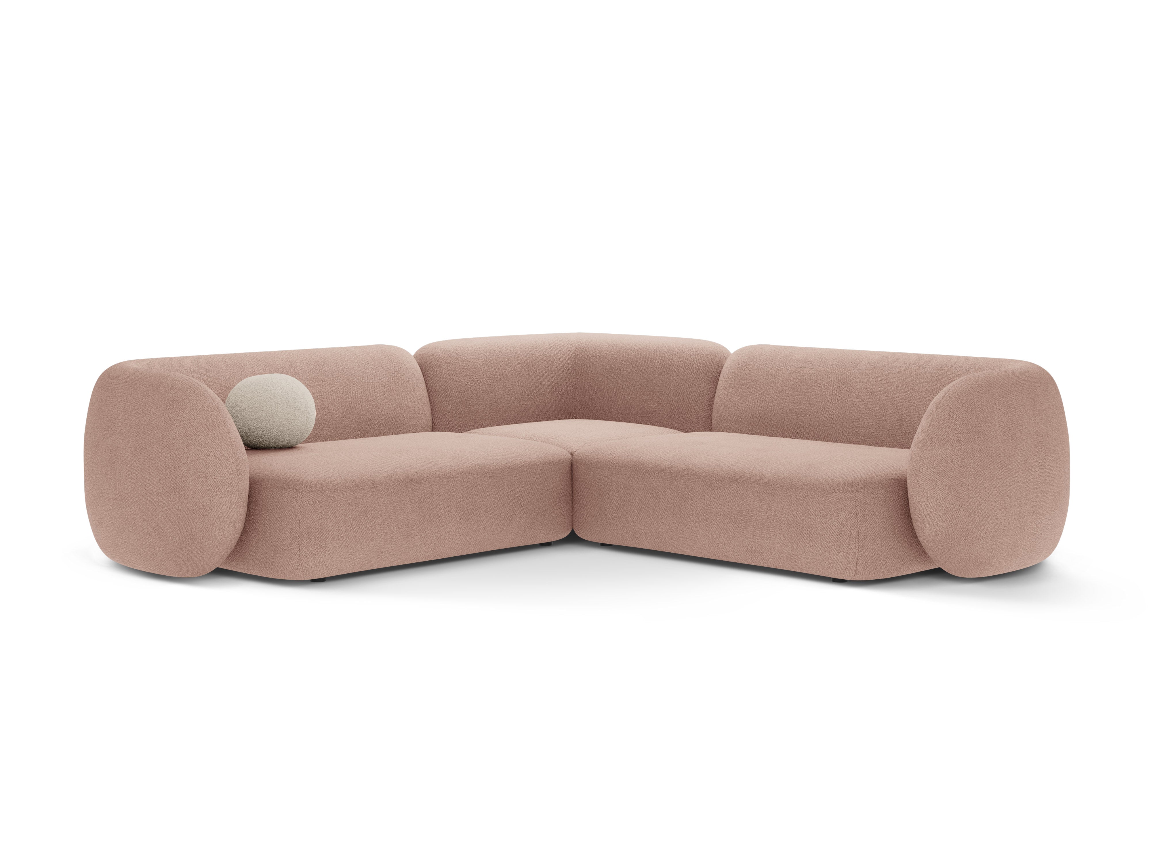 Symmetrische Eckbank KATE rosa Boucle