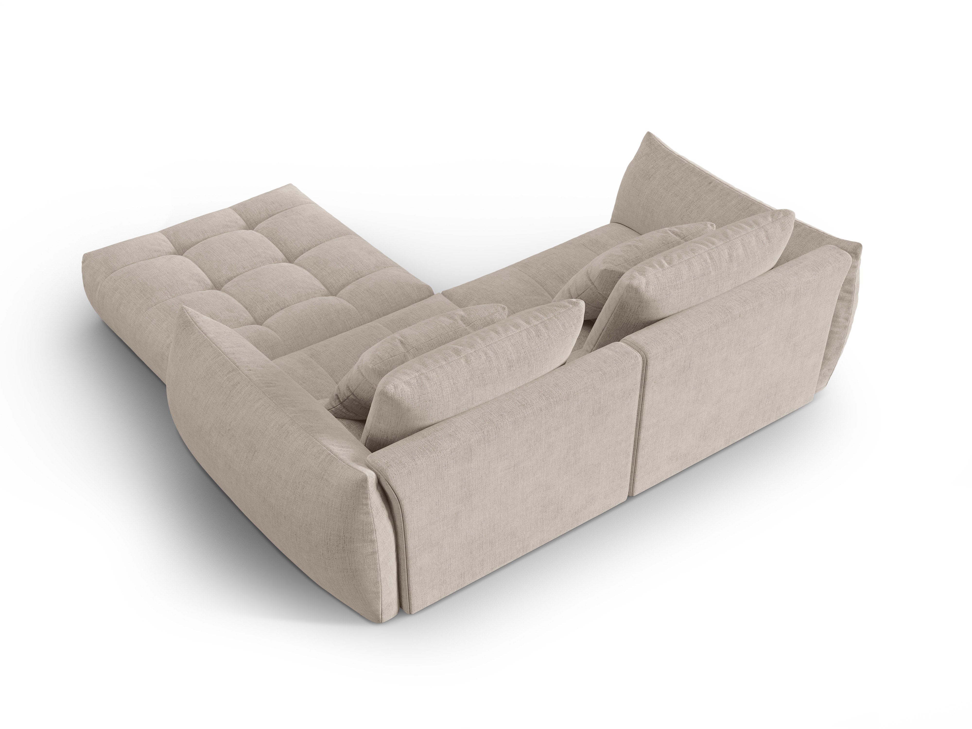 Modulares 3-Sitzer-Sofa BLOOM dunkelbeige Chenille