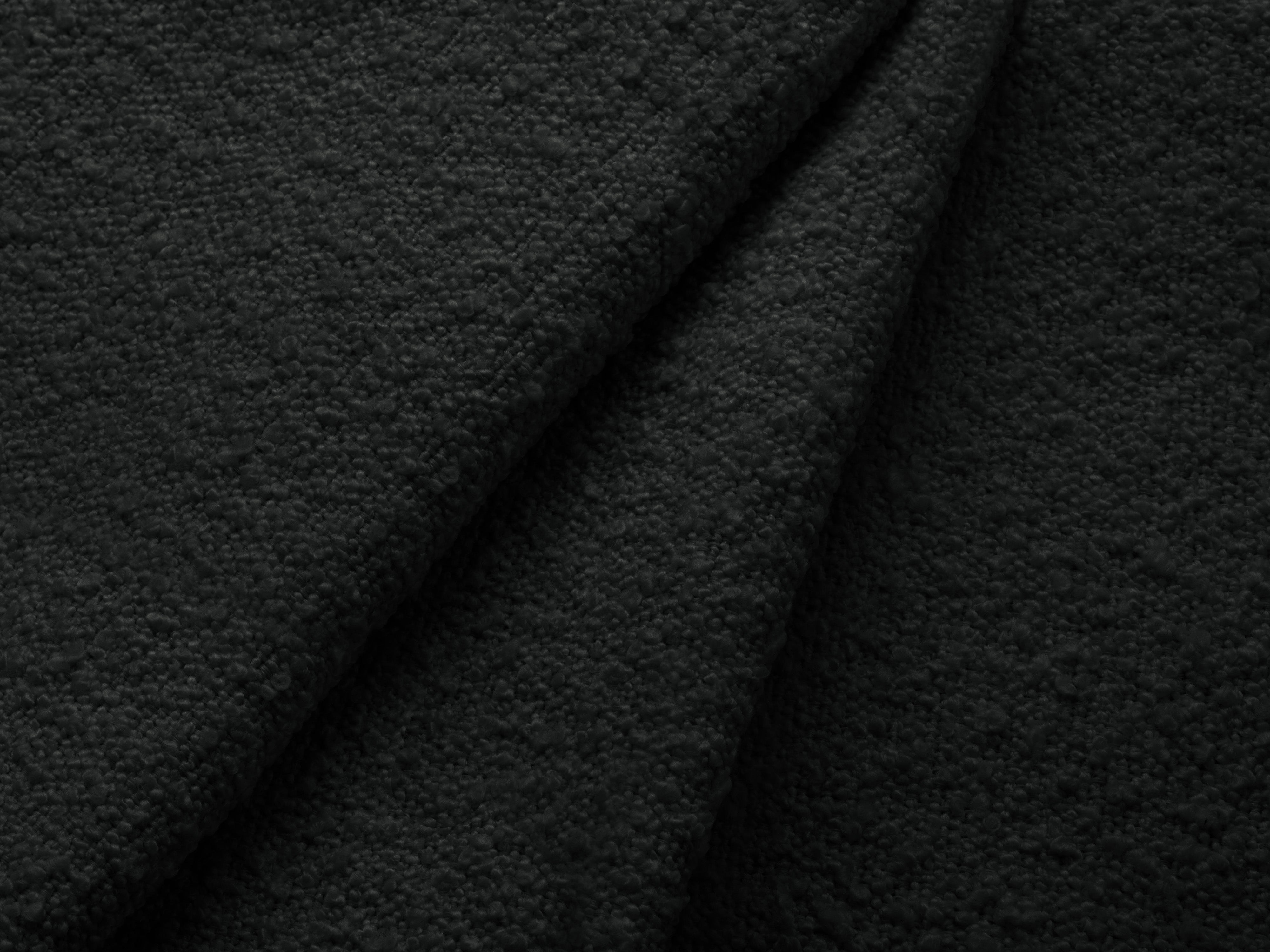 Ecksofa links mit Schlaffunktion JODIE schwarz Boucle