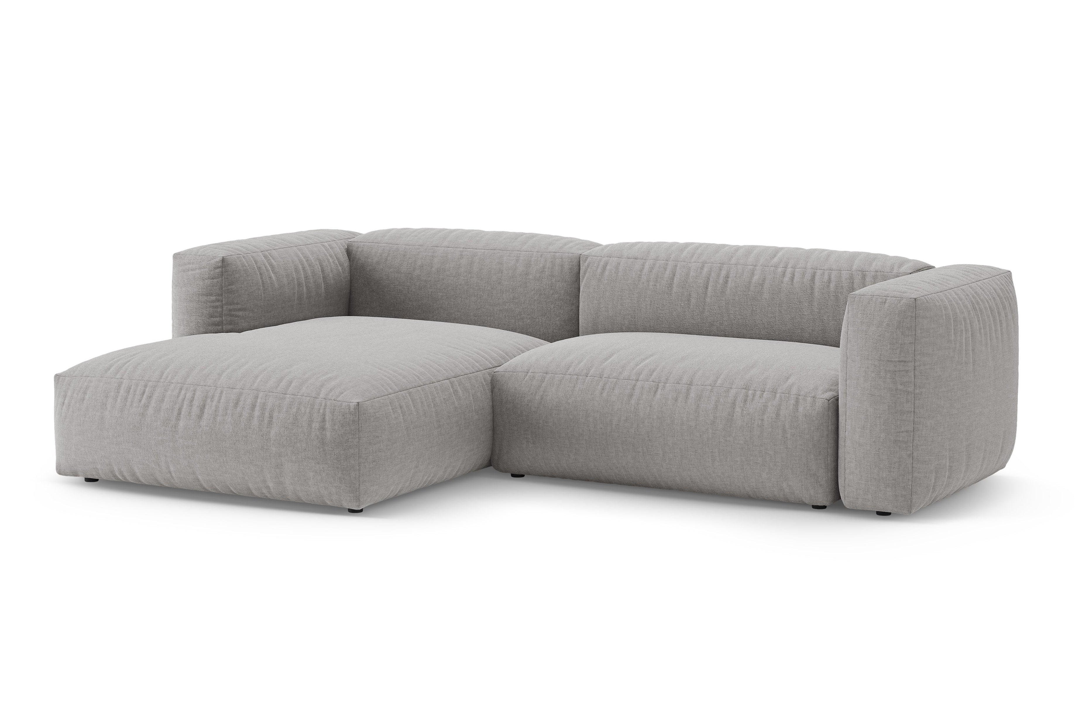 Left-facing corner sofa bed MARTINA light gray