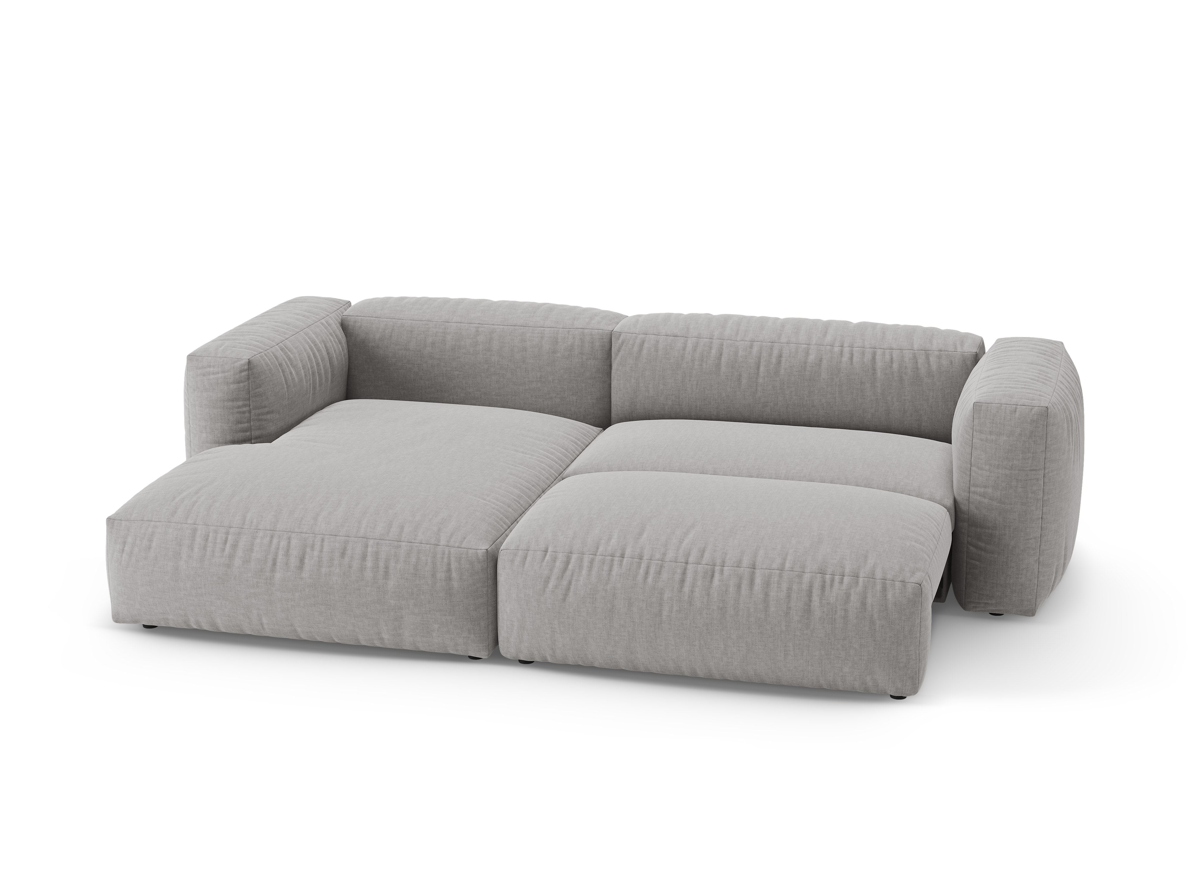 Left-facing corner sofa bed MARTINA light gray