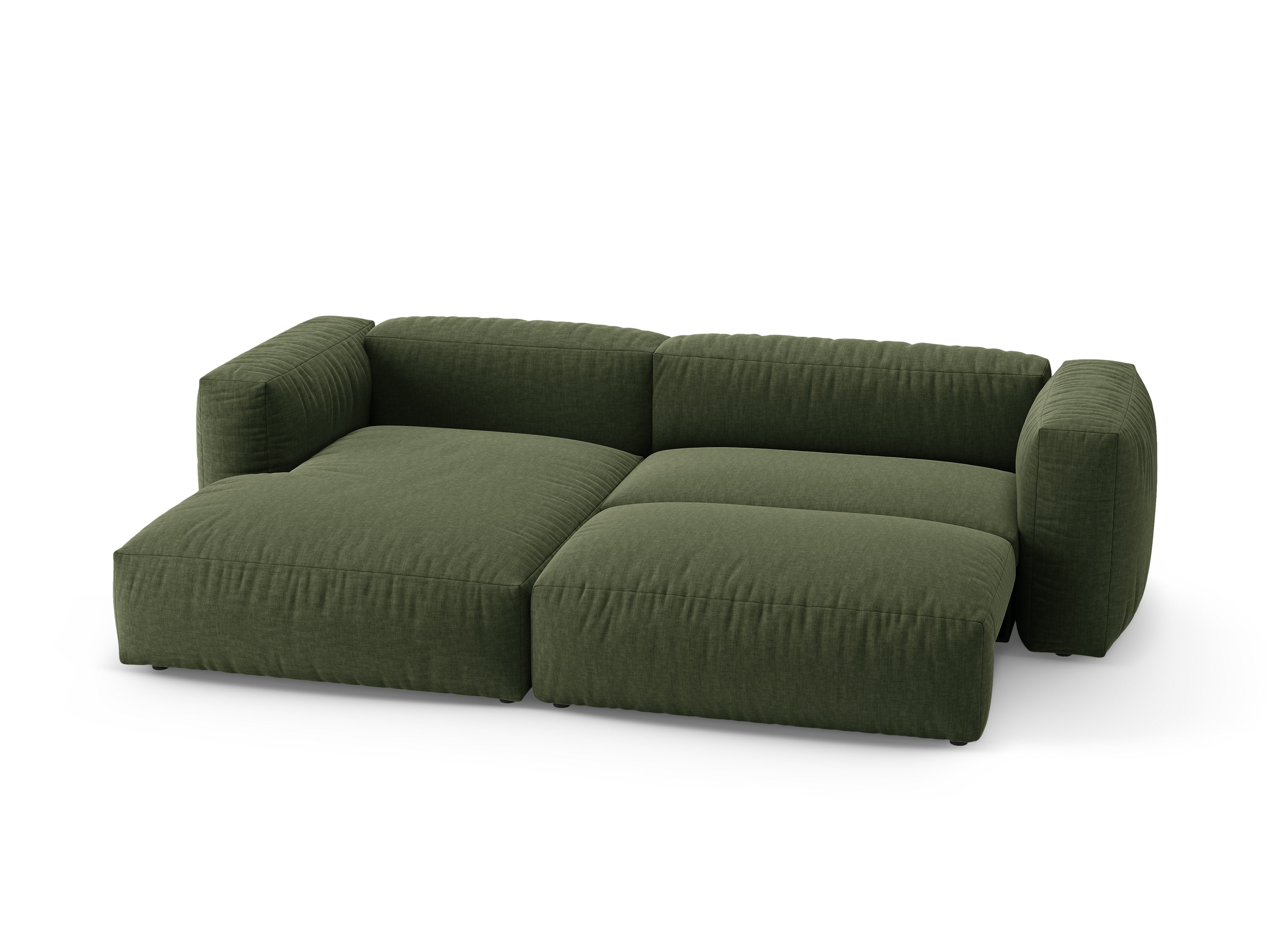 Left-sided corner sofa bed MARTINA green