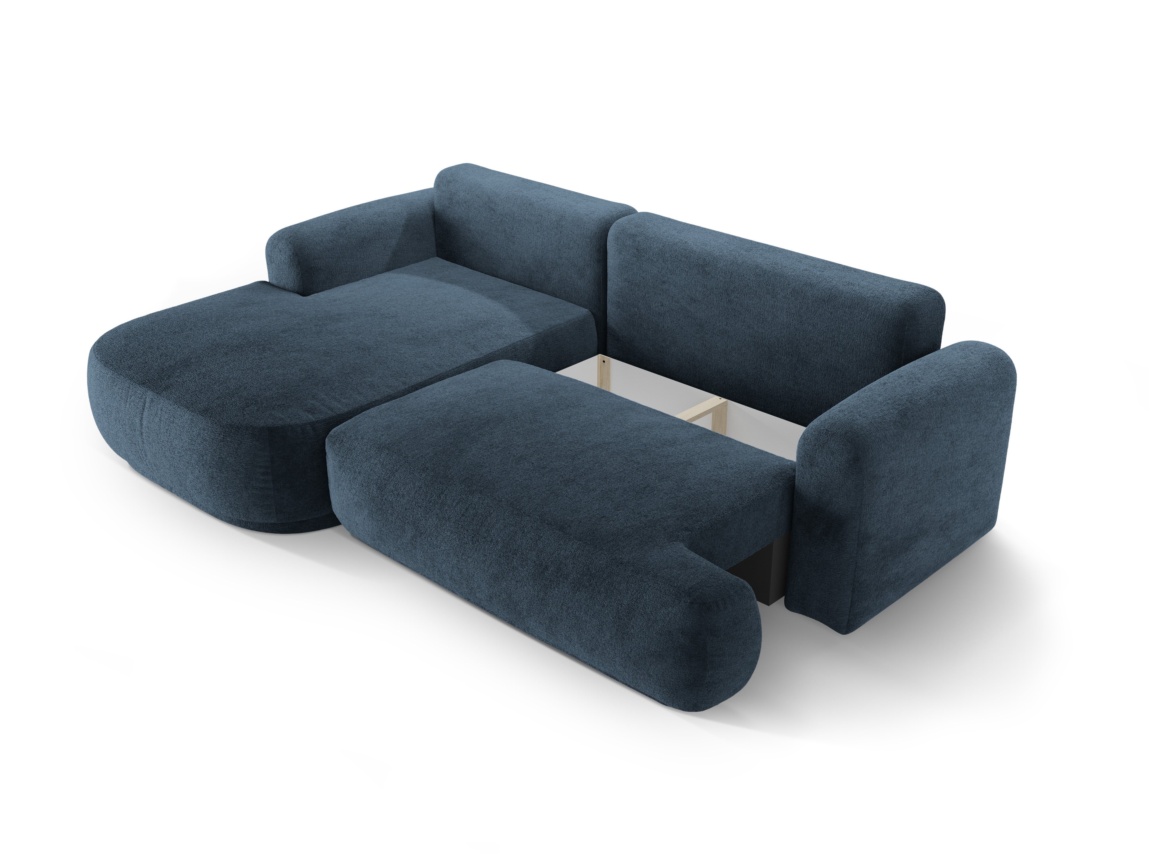 Linkerhoekbank met slaapfunctie ELLA donkerblauw