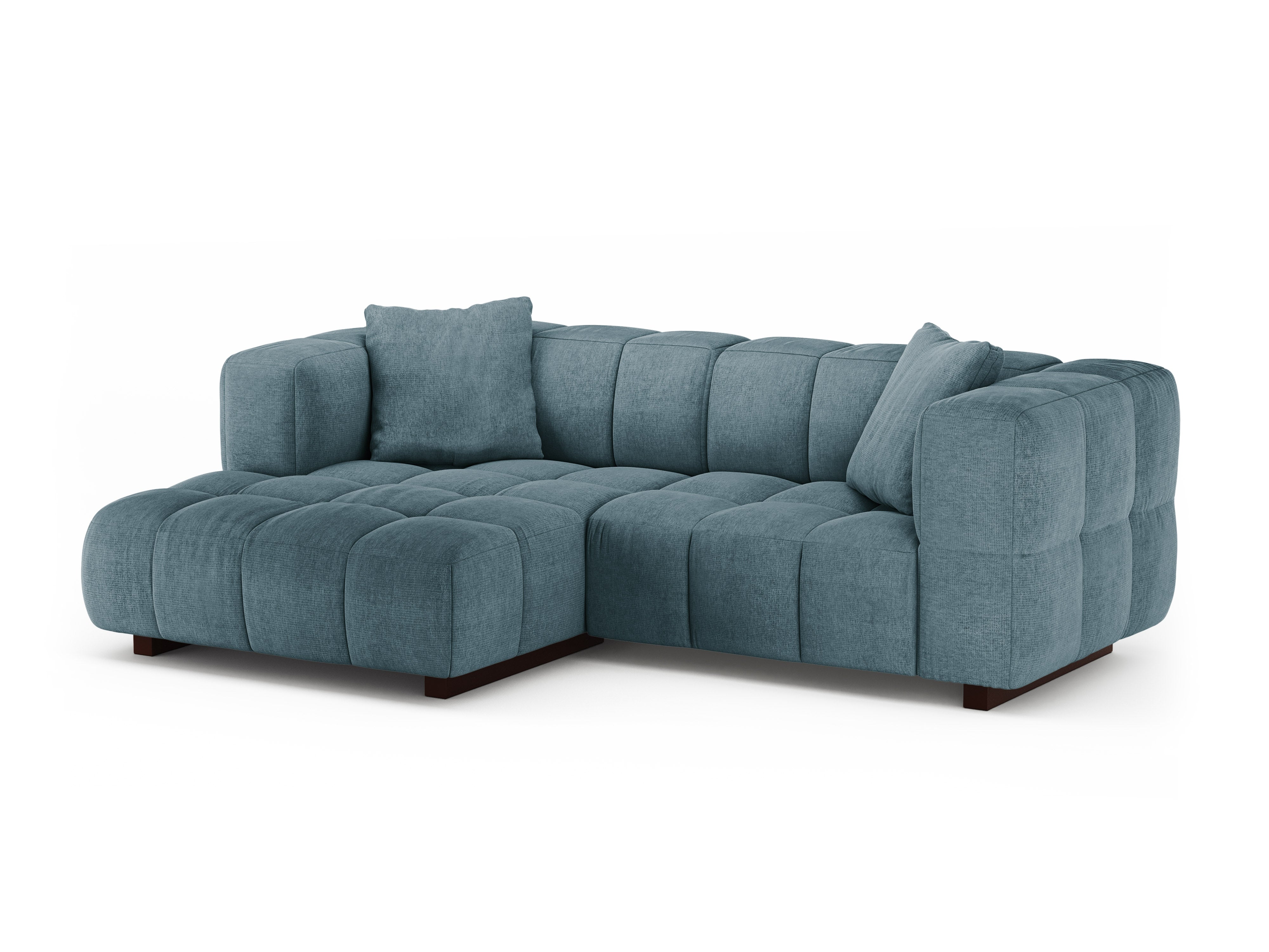 Ecksofa links mit Schlaffunktion PUMA hellblau
