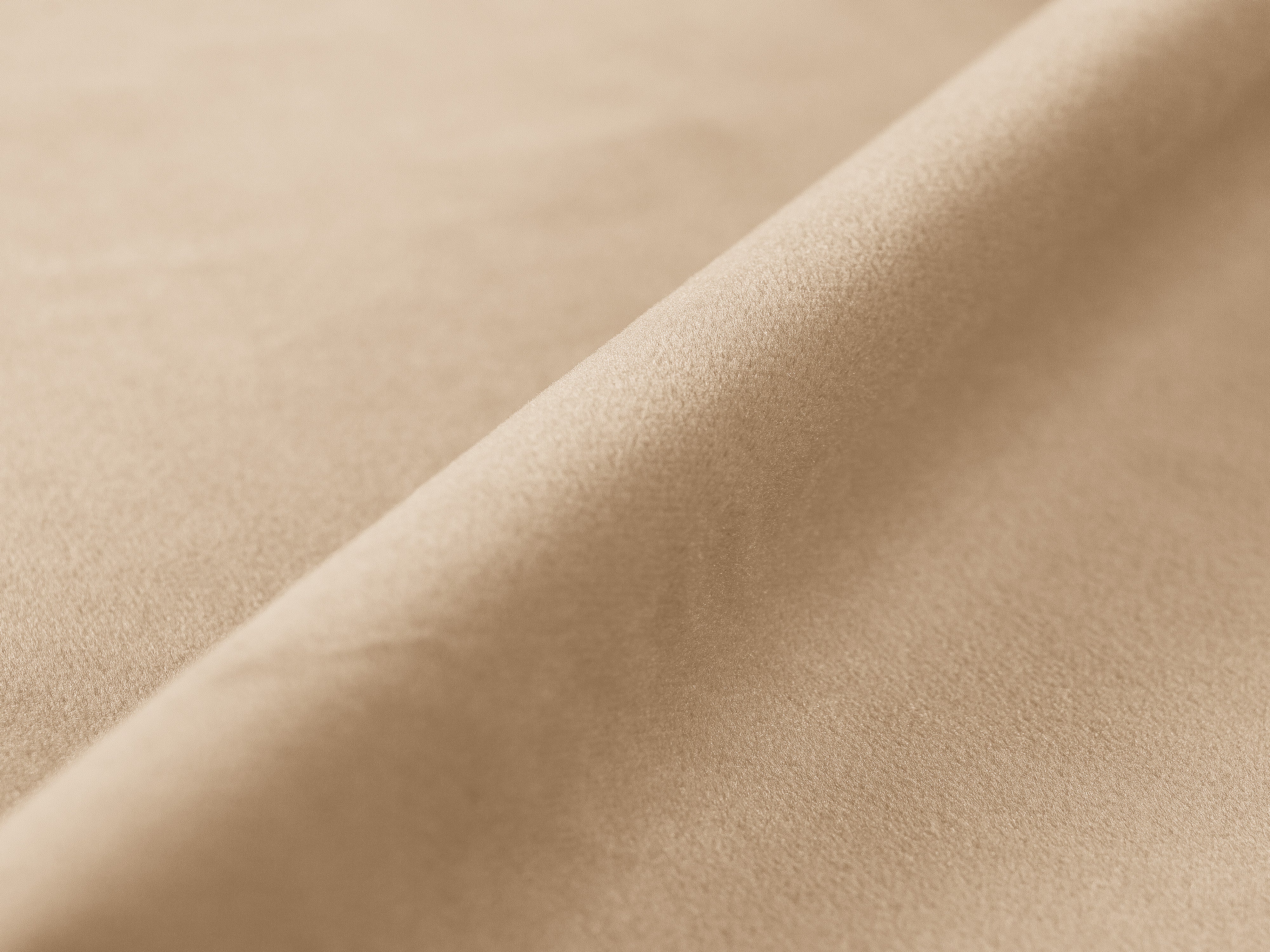 Fluwelen hoekbank links 3-zits met slaapfunctie VICTOR beige