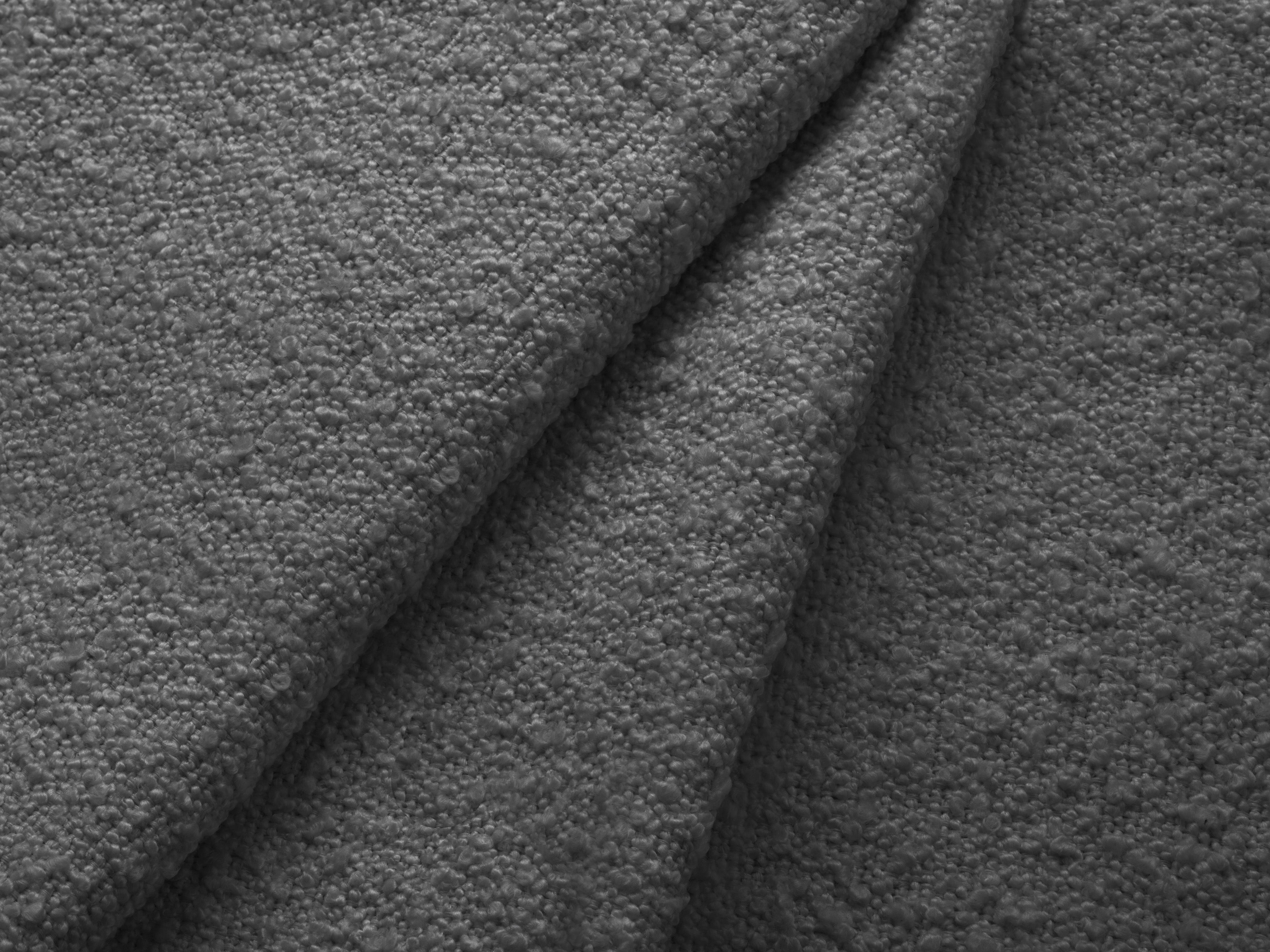 Left-facing 3-seater sofa KATE dark gray boucle