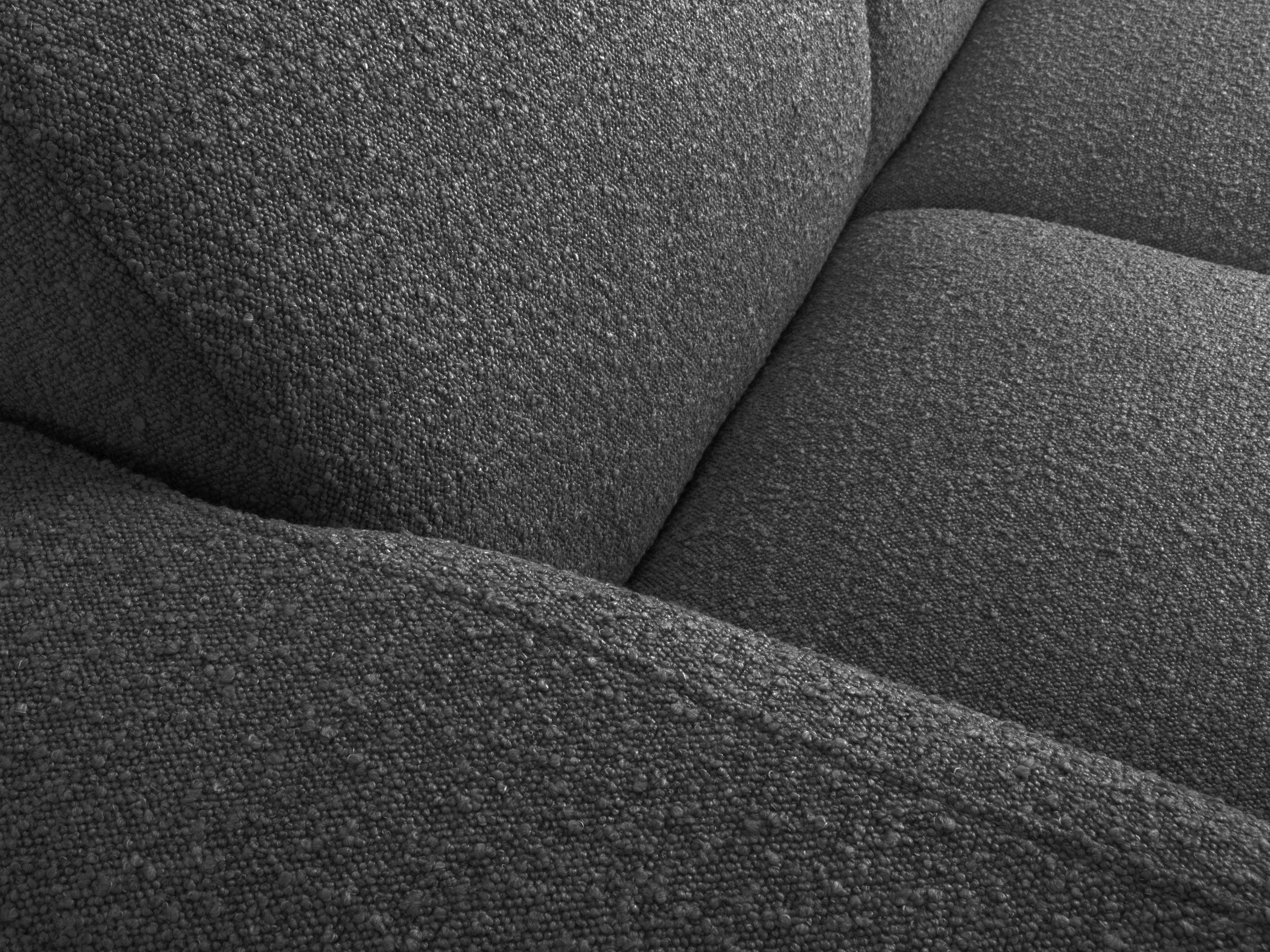 Narożnik w tkaninie boucle lewostronny MOLINO ciemnoszary Micadoni Eye on Design