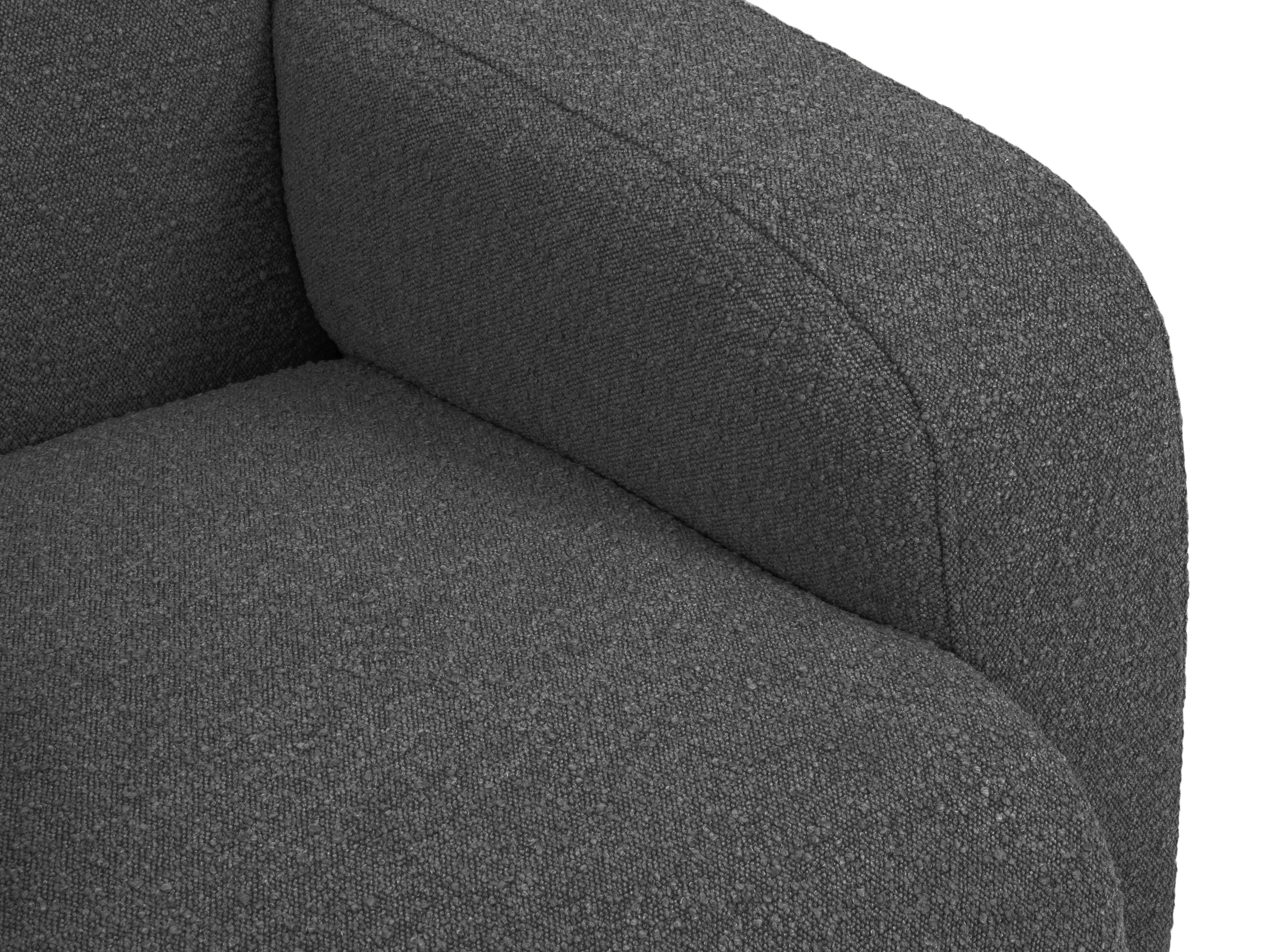 Narożnik w tkaninie boucle lewostronny MOLINO ciemnoszary Micadoni Eye on Design
