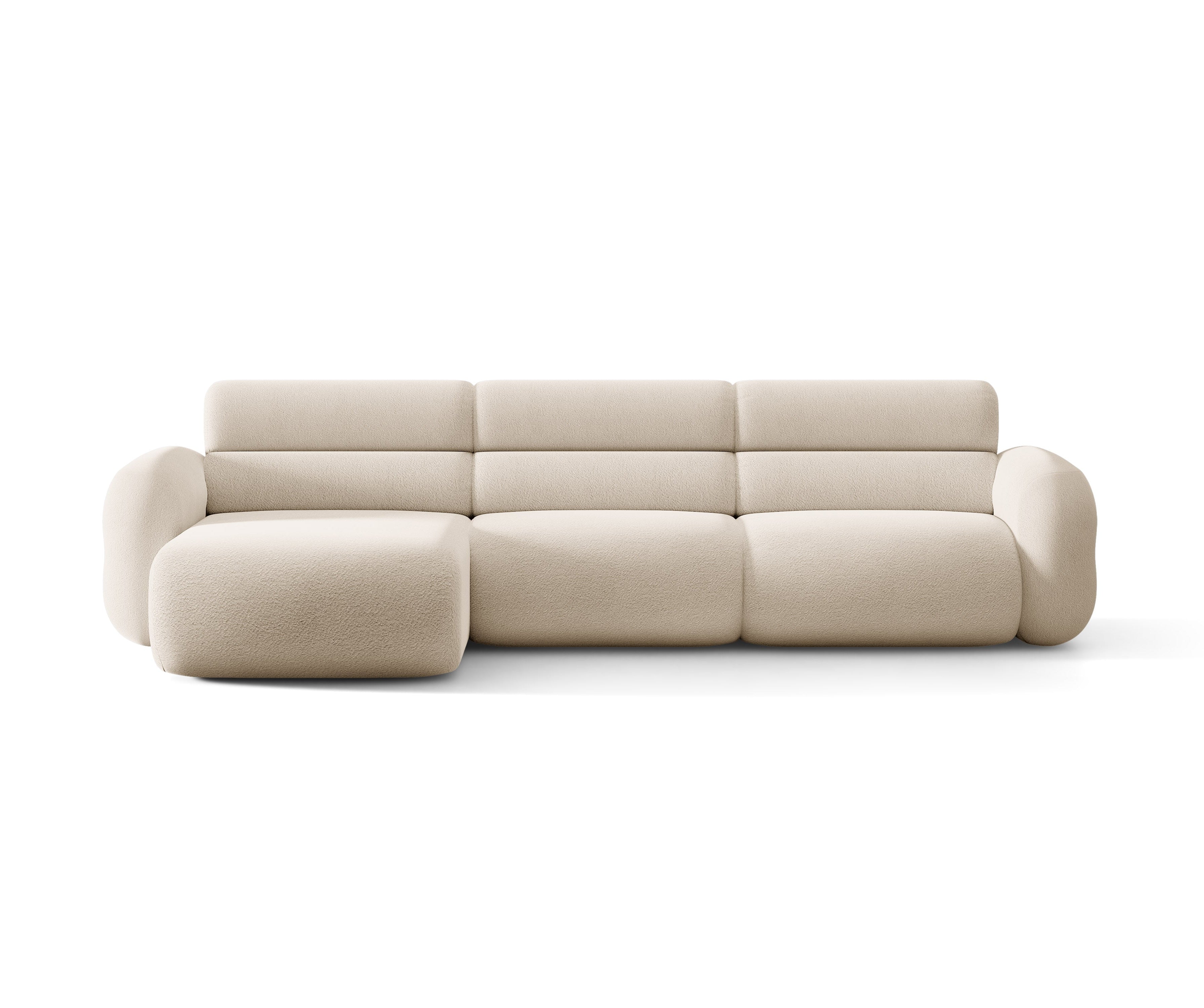Linker hoekbank NEO in beige boucle
