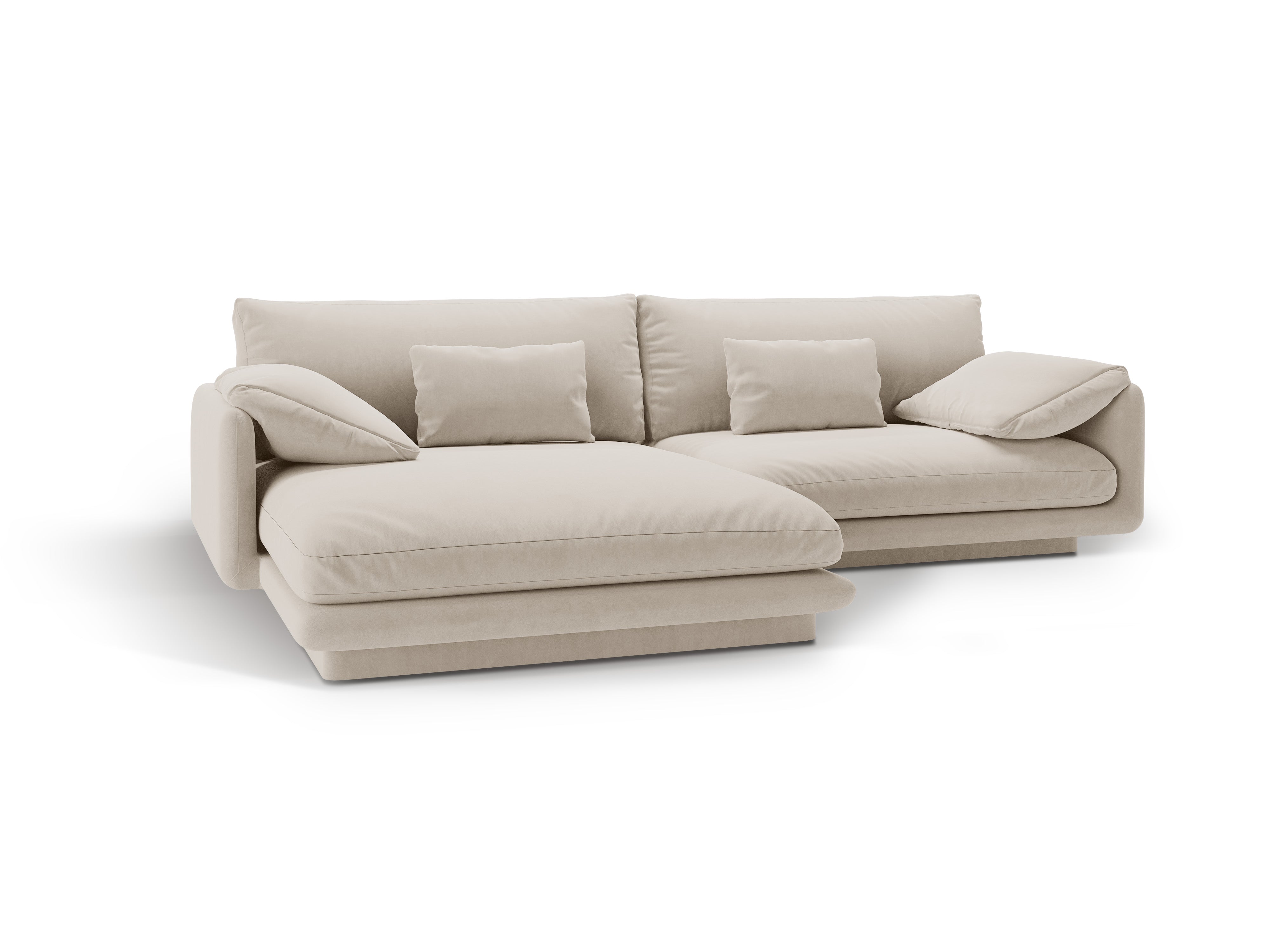 Samtecke der 4-Personen-linksseitigen Torino-Ecrus