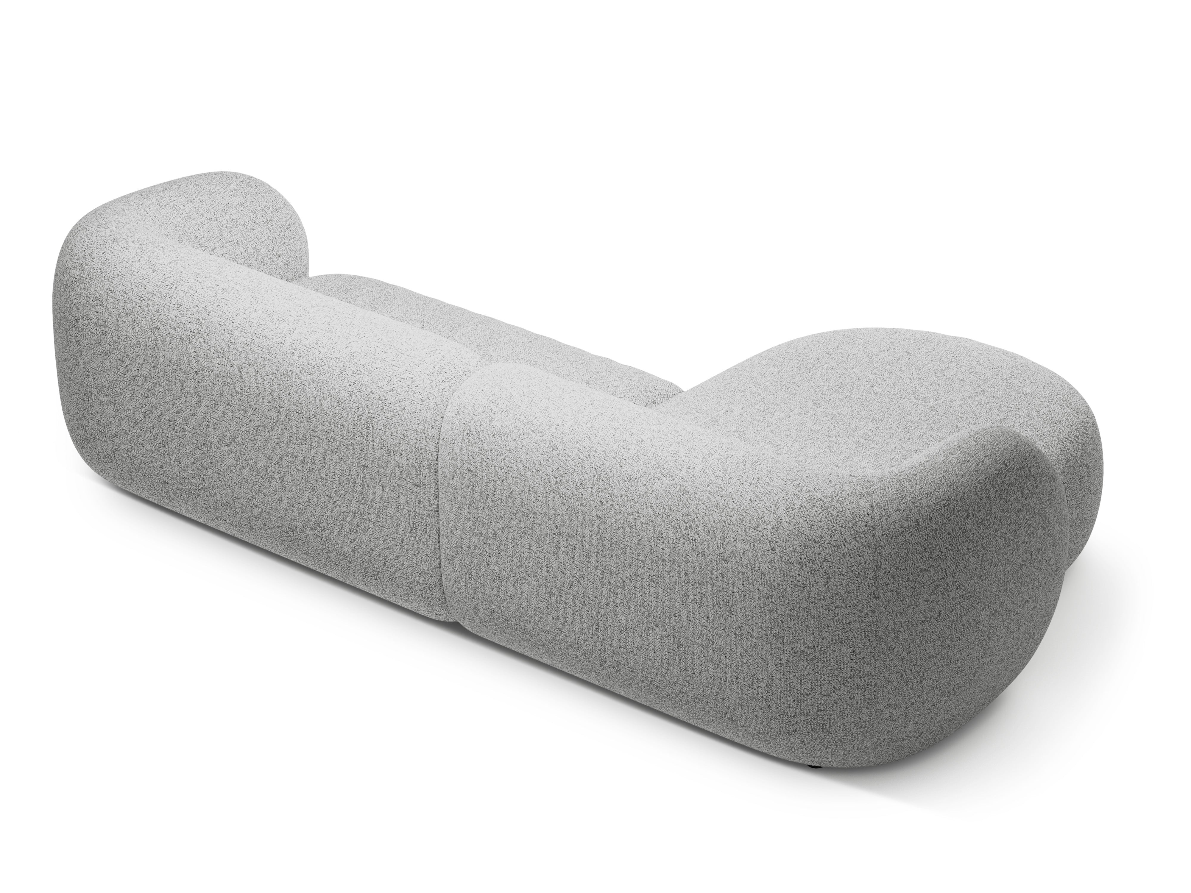 Links hoekbank 3-zits KATE lichtgrijs gemêleerd