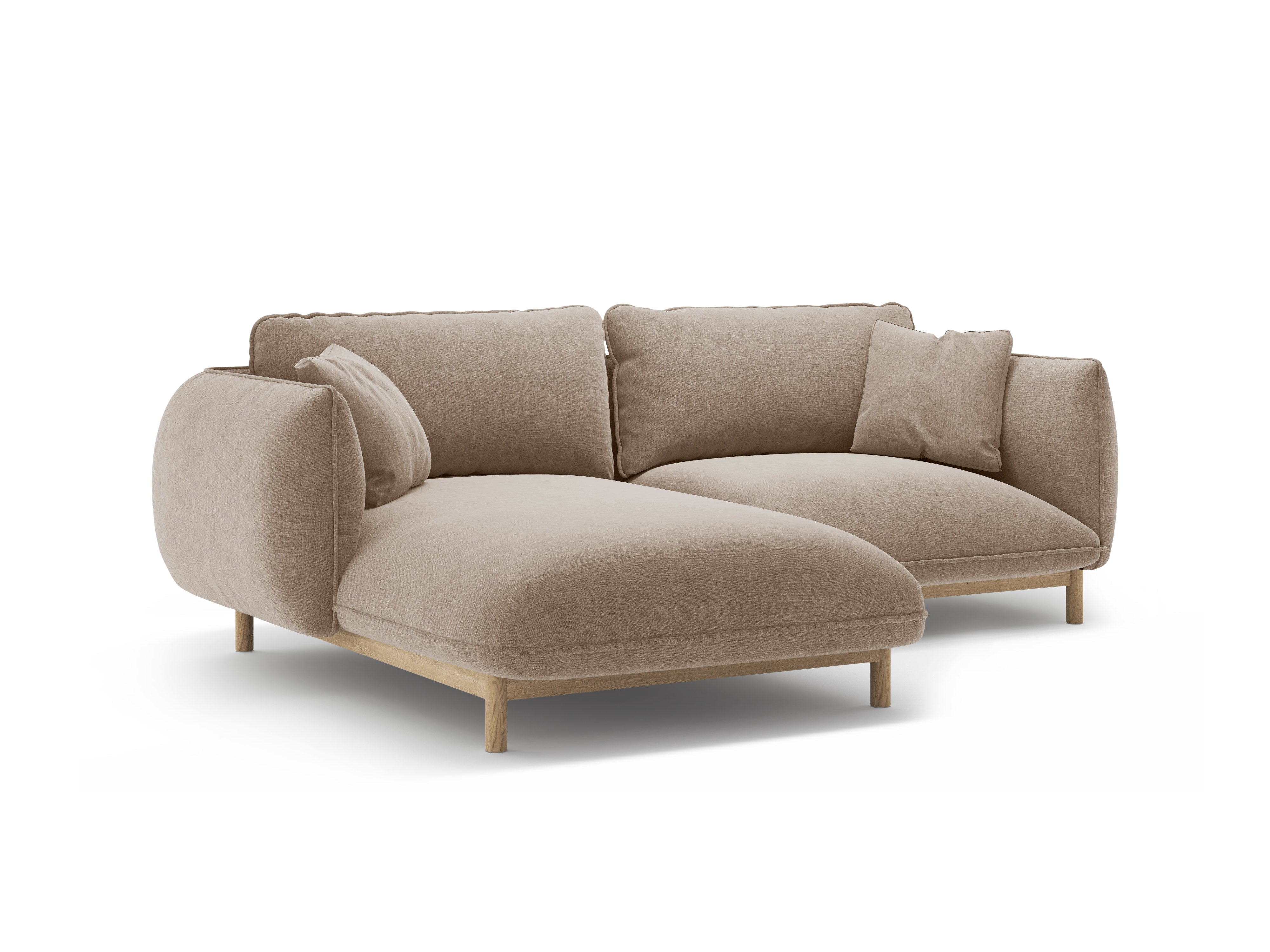 Left-sided corner sofa ADA sand chenille