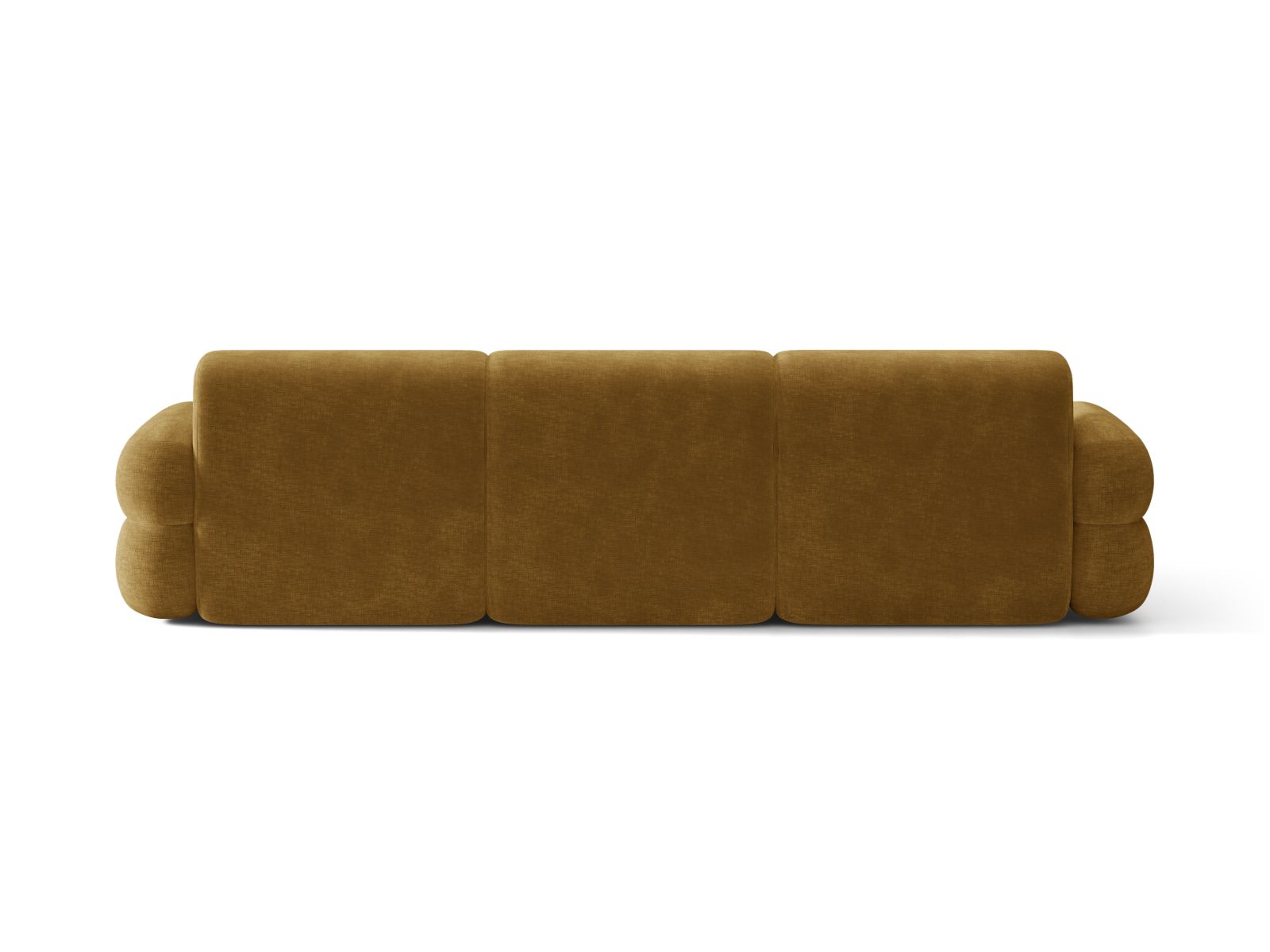Linker NEO hoekbank in mosterdkleurige chenille