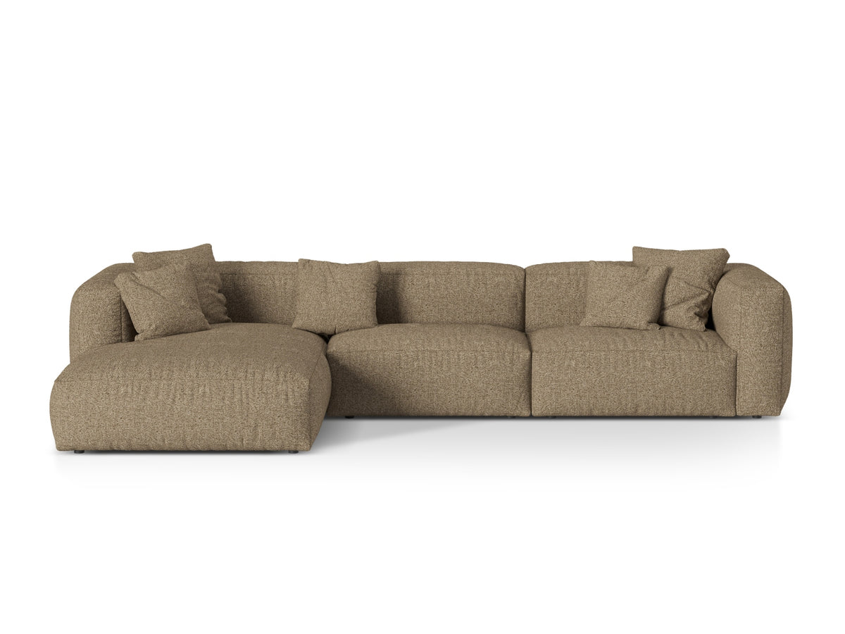 Narożnik lewostronny 3-osobowy MARTINA cappuccino boucle – Micadoni