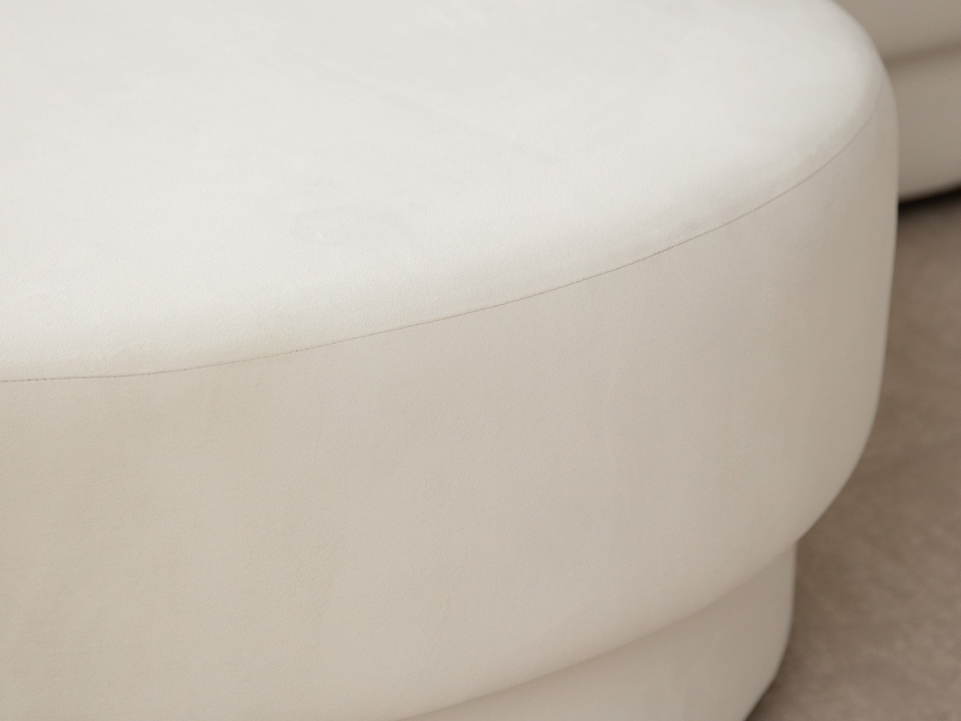 Open right-sided 4-seater sofa MILEY gray chenille