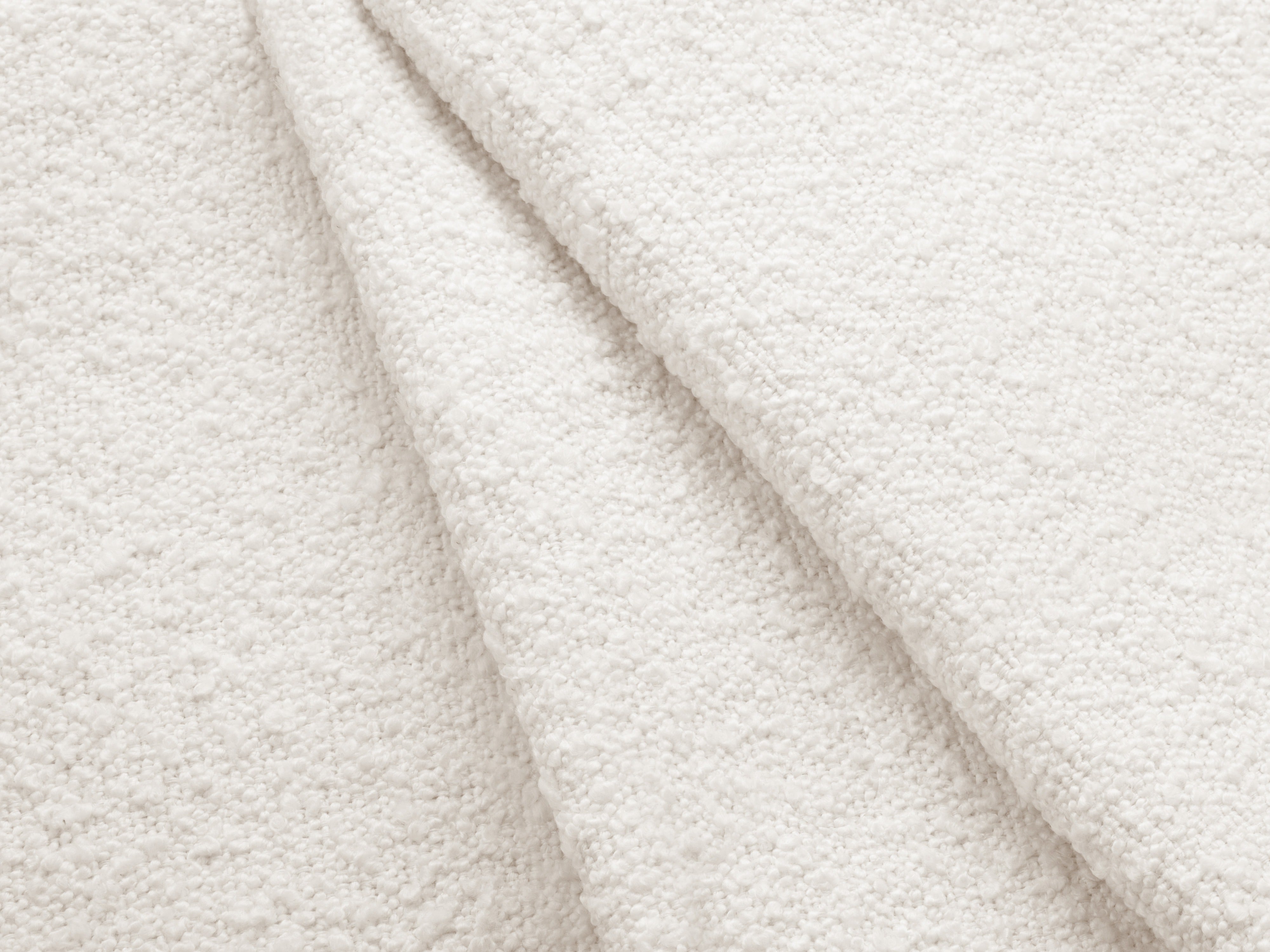 Rechtsseitige 4-Sitzer Eckcouch KATE weiß Boucle