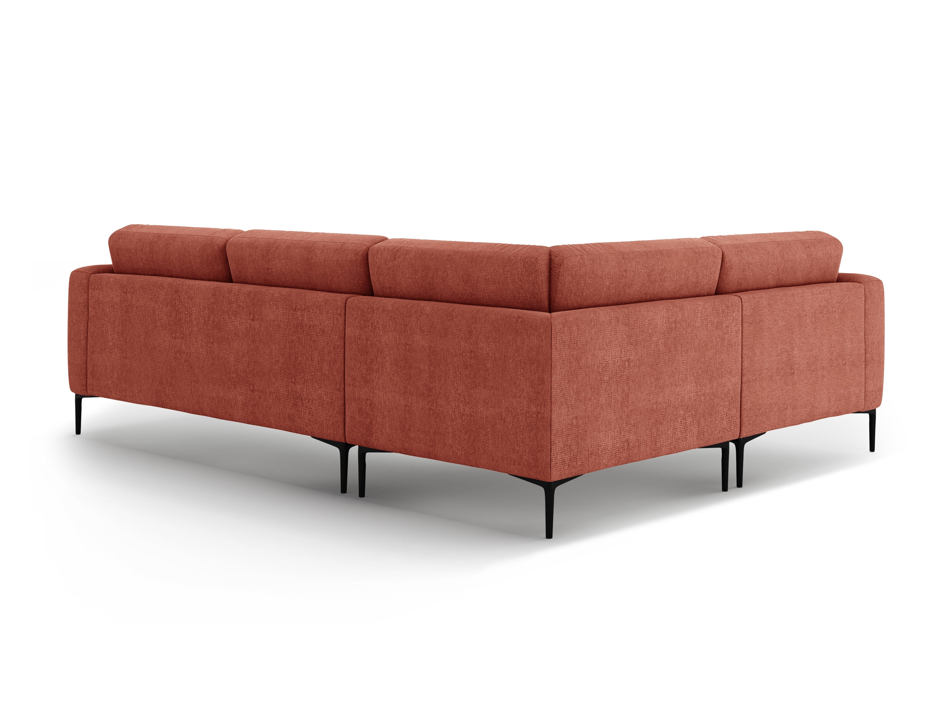 Left-facing L-shaped corner sofa BEMY coral chenille