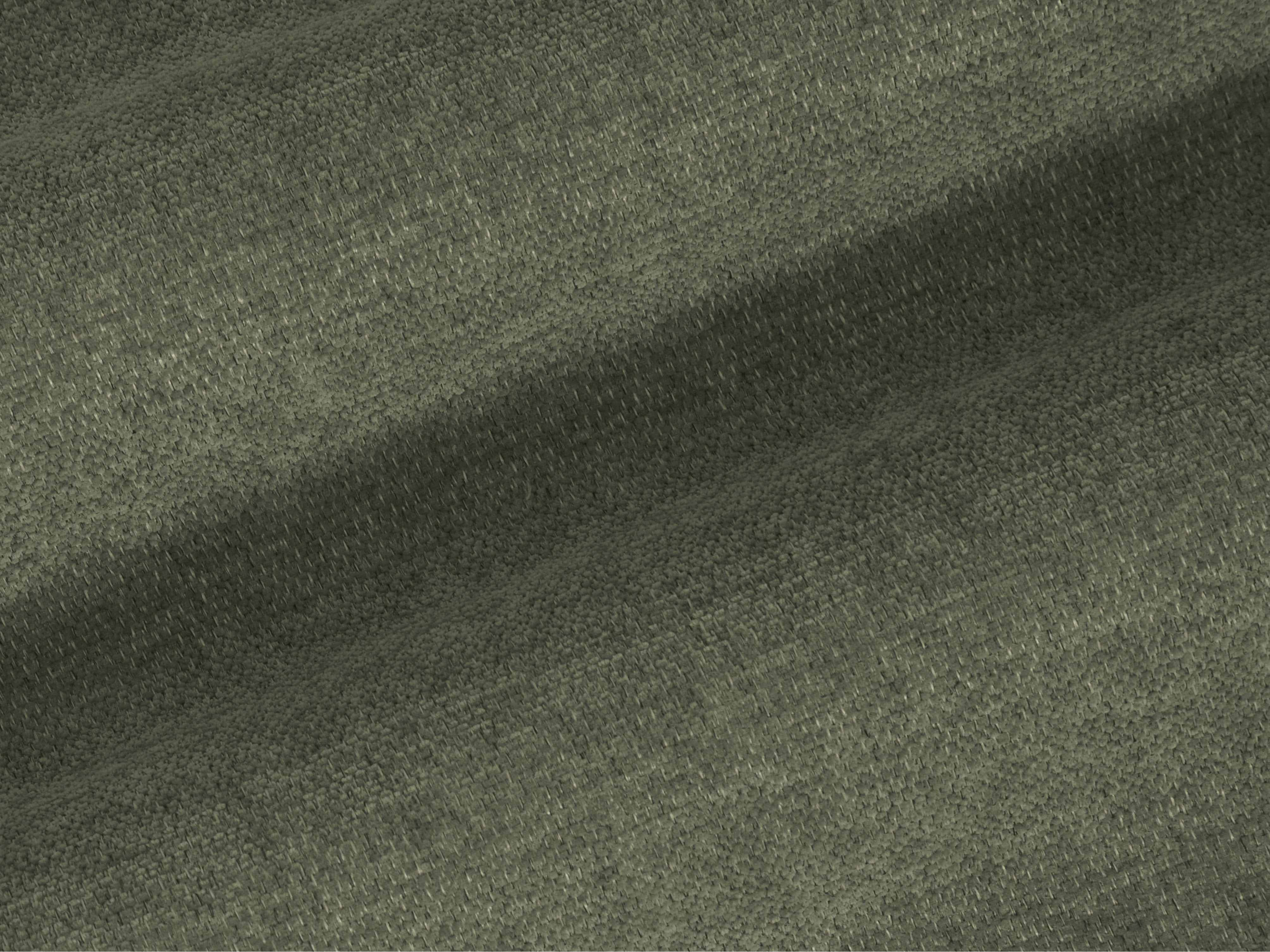 Left-facing L-shaped corner sofa BEMY in olive chenille