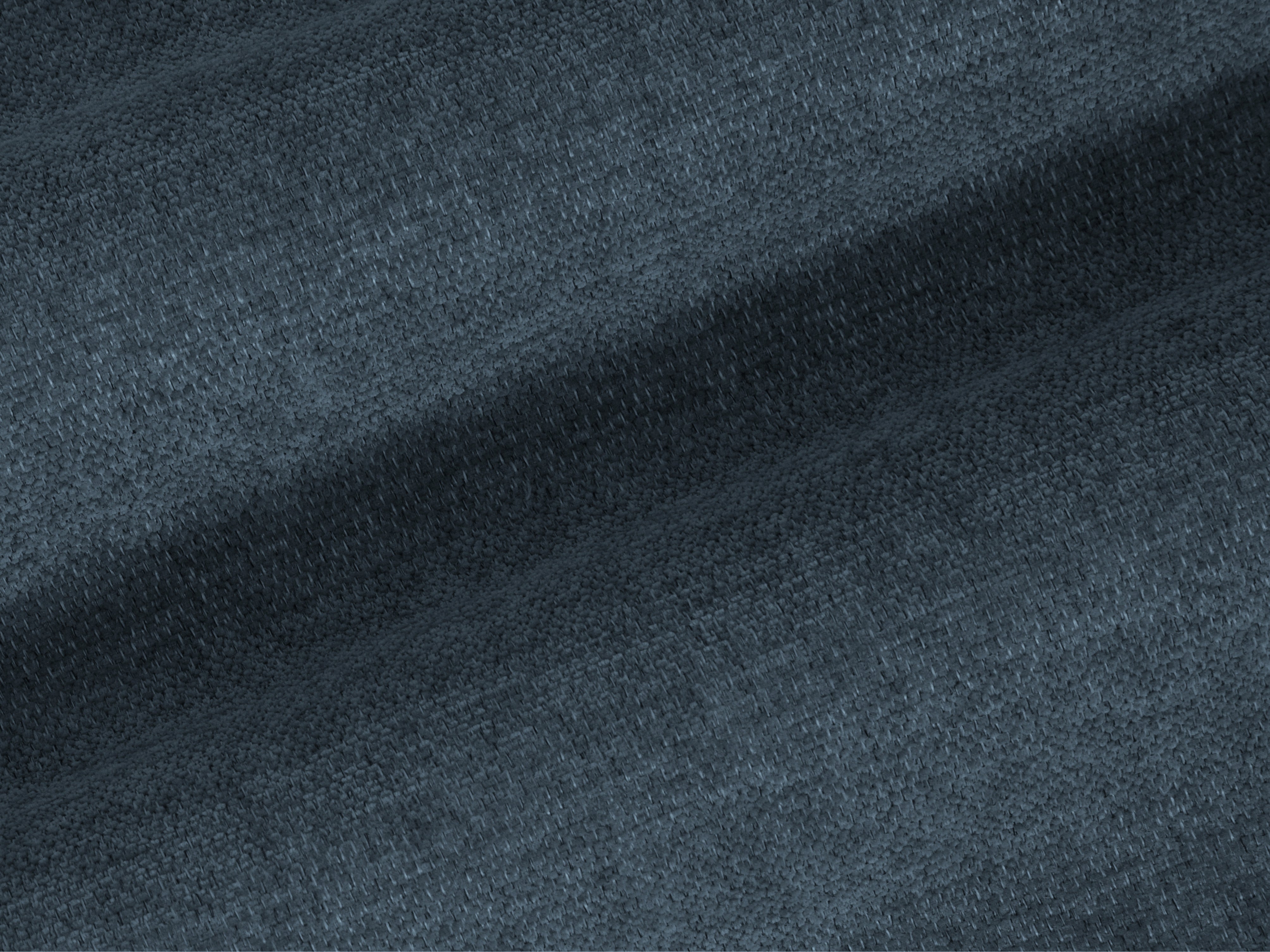 L-vormige linkerhoekbank BEMY donkerblauwe chenille