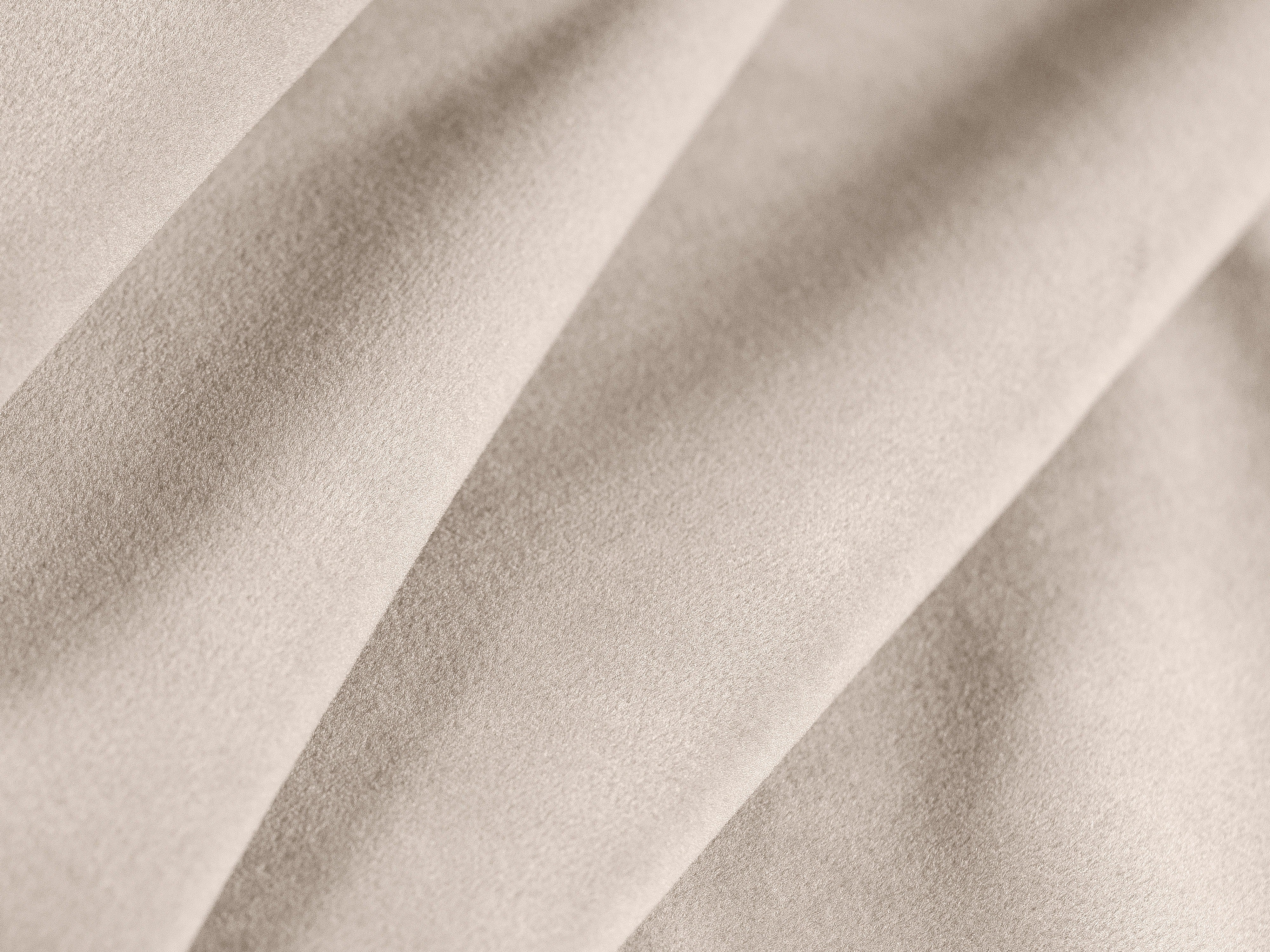 Beige 4-persoons rechtse fluwelen hoekbank KATE