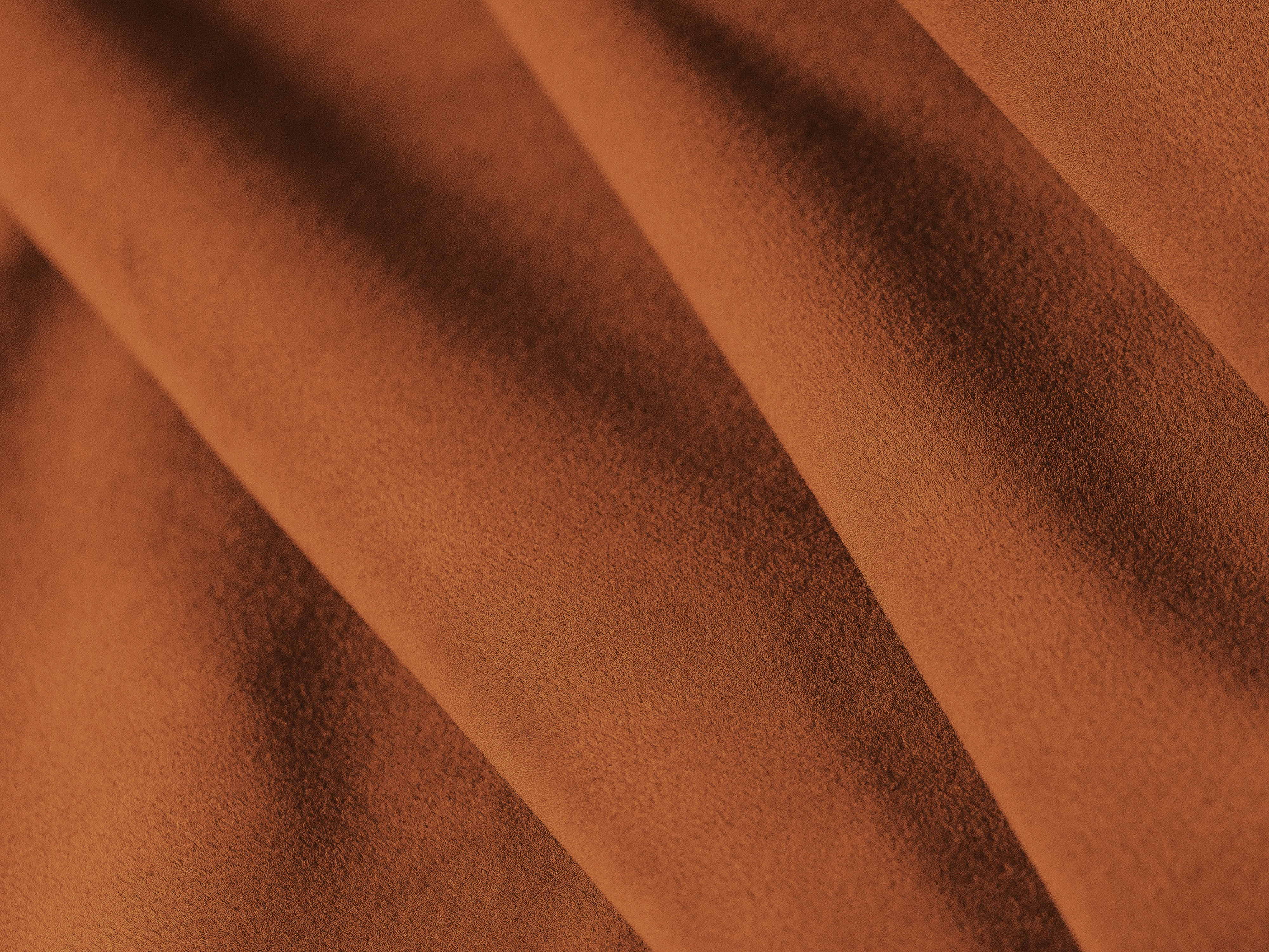 Velours hoekbank links 4-persoons KATE terracotta