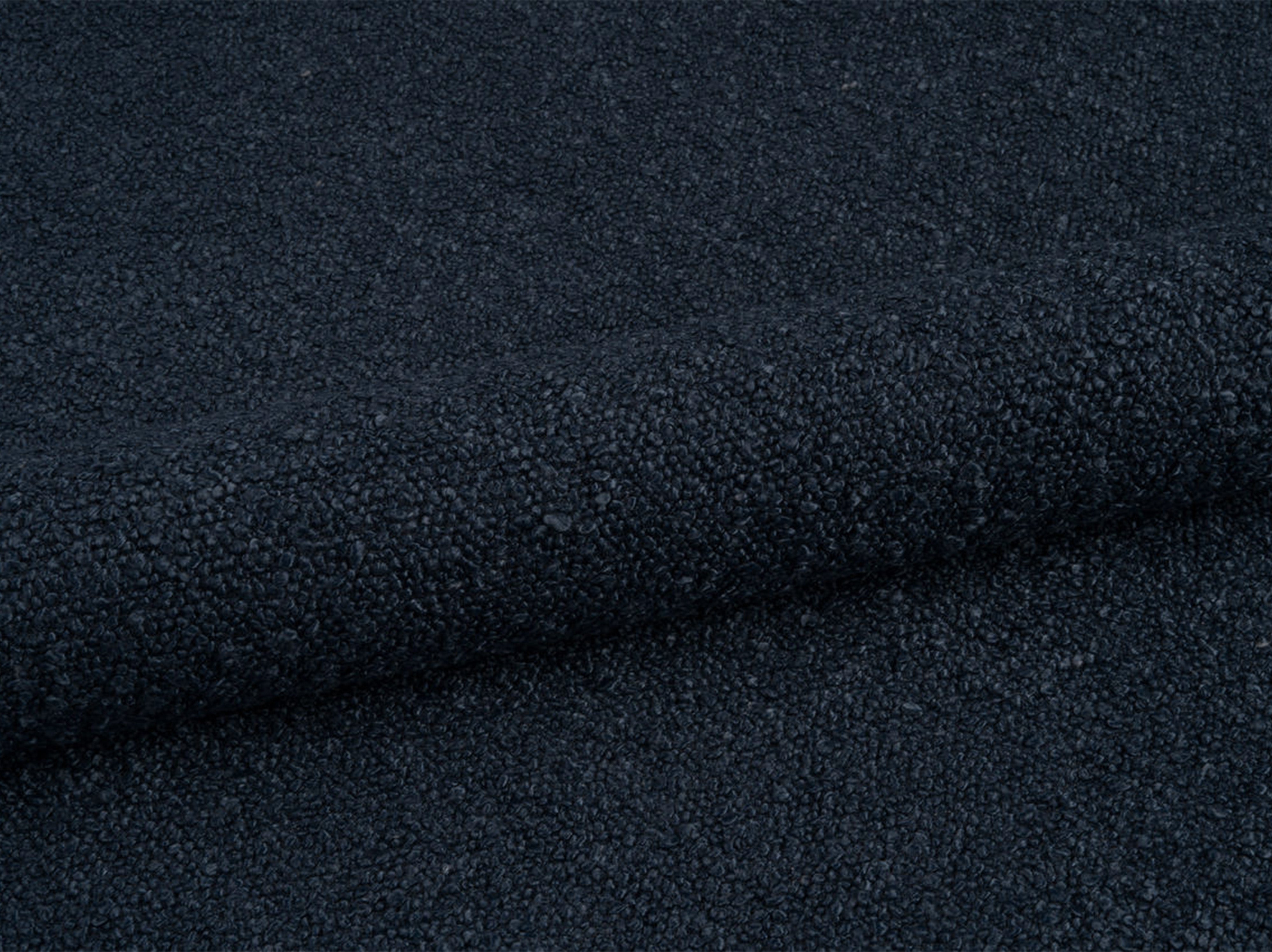 Linker 3-zits hoekbank JODIE in marineblauwe boucle