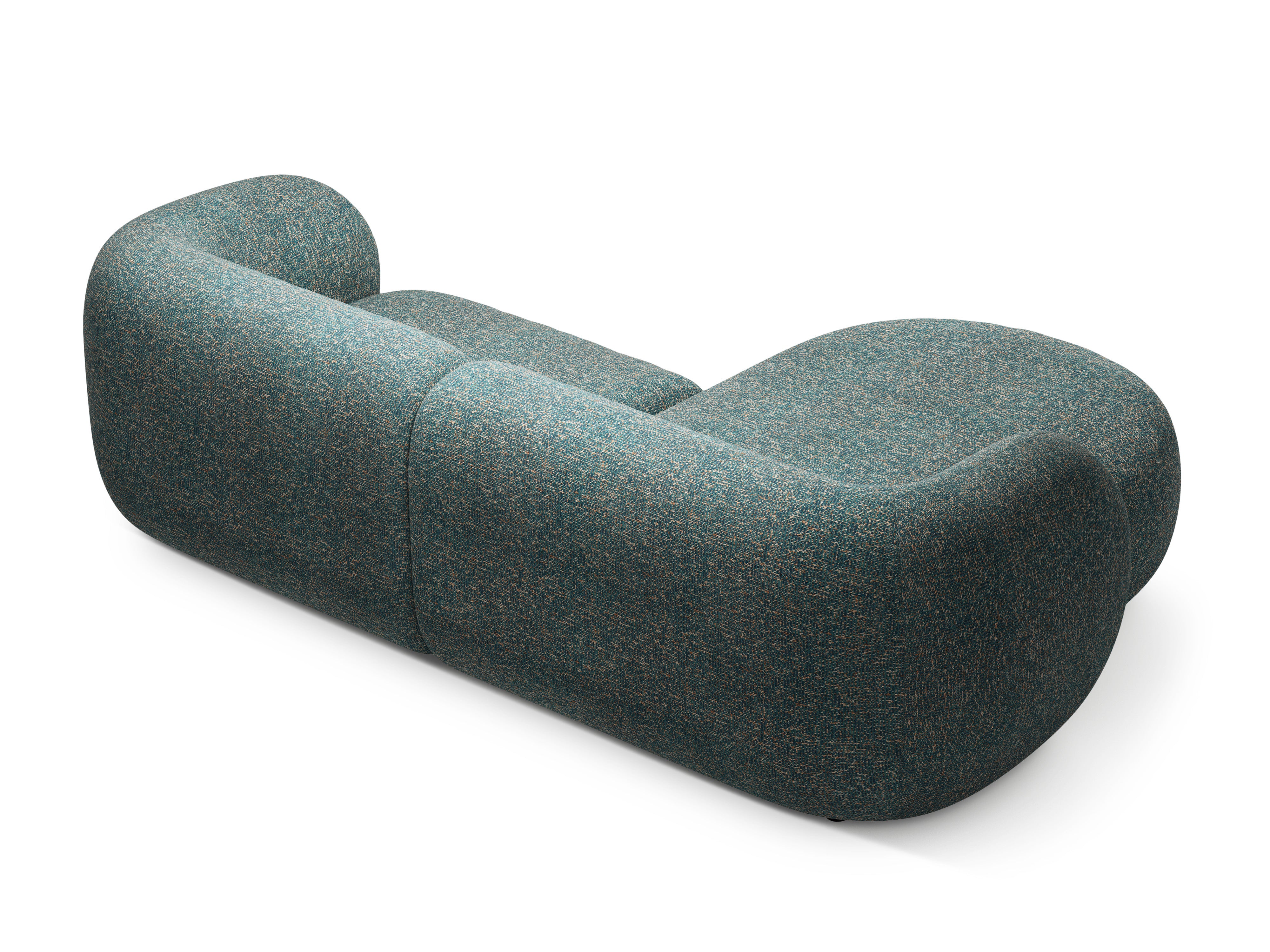 Linker 2-zits hoekbank KATE blauw gemêleerd