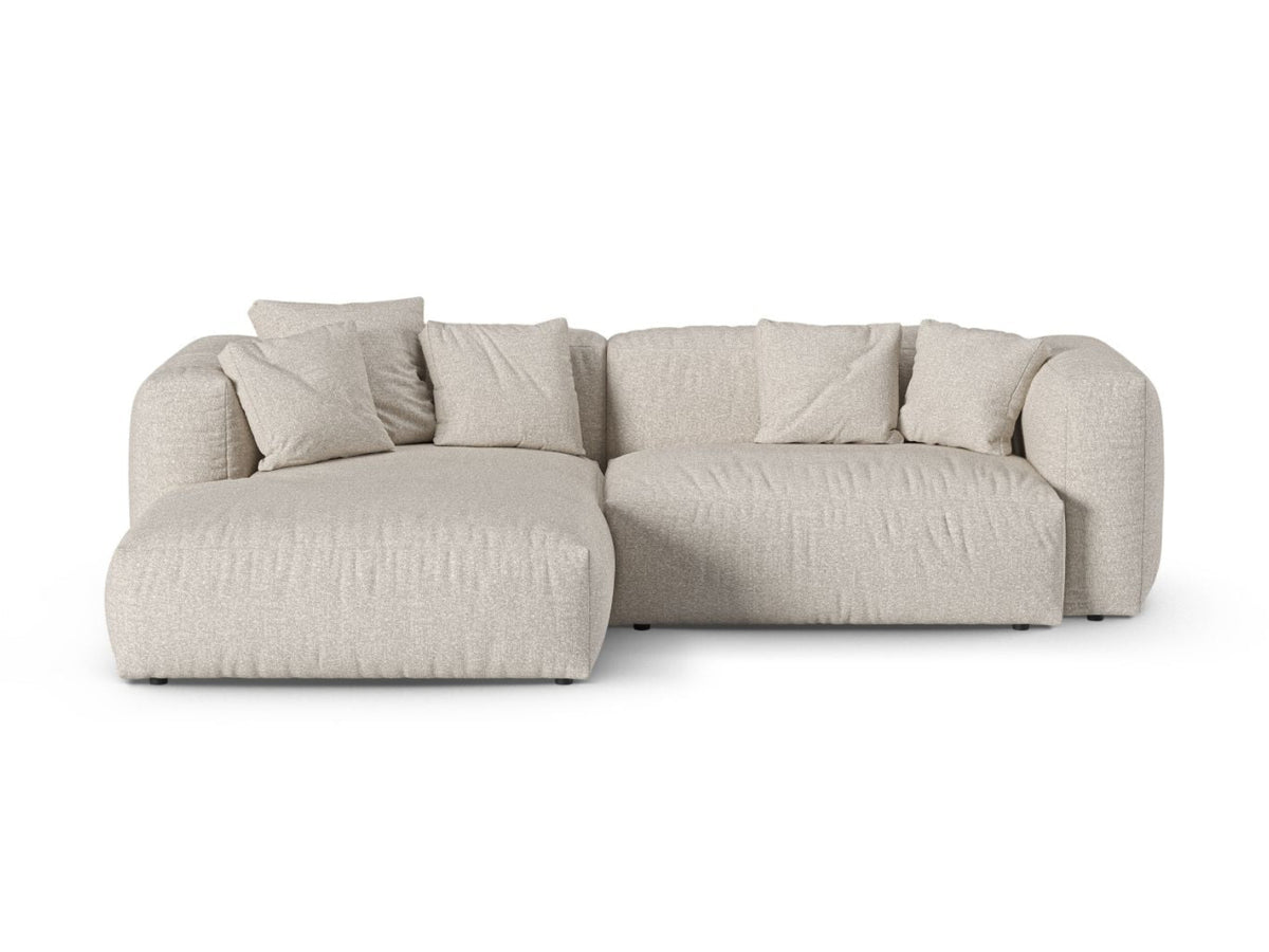 Narożnik lewostronny 2-osobowy XL MARTINA beżowy boucle – Micadoni