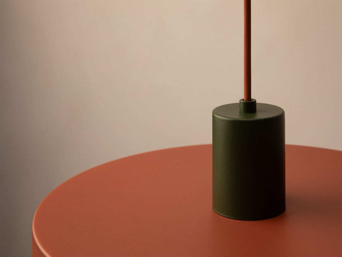 Lampa wisząca ORI zielony i ceglasty – ujęcie 5
