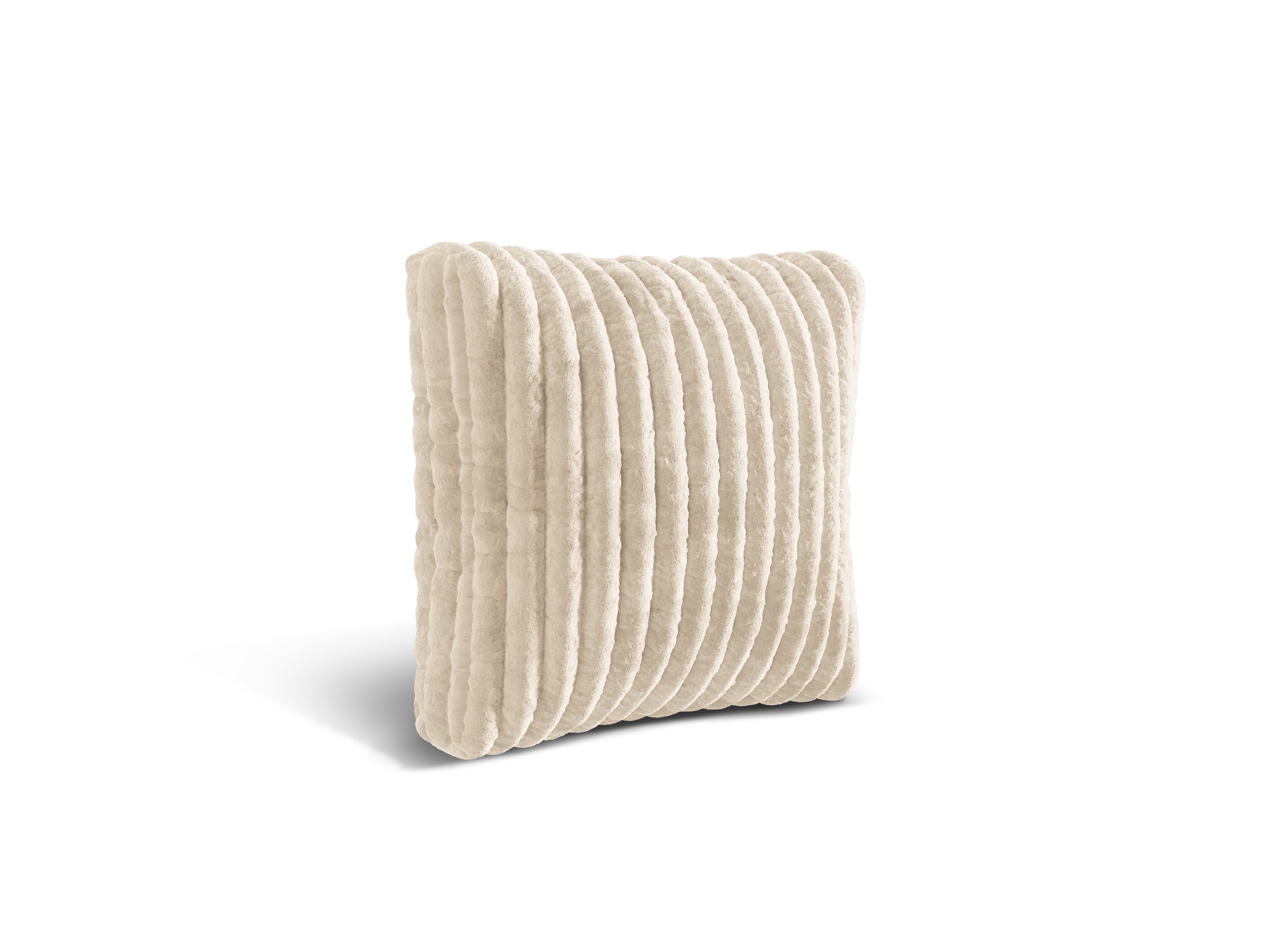 Kussen MARTINA lichtbeige ribfluweel