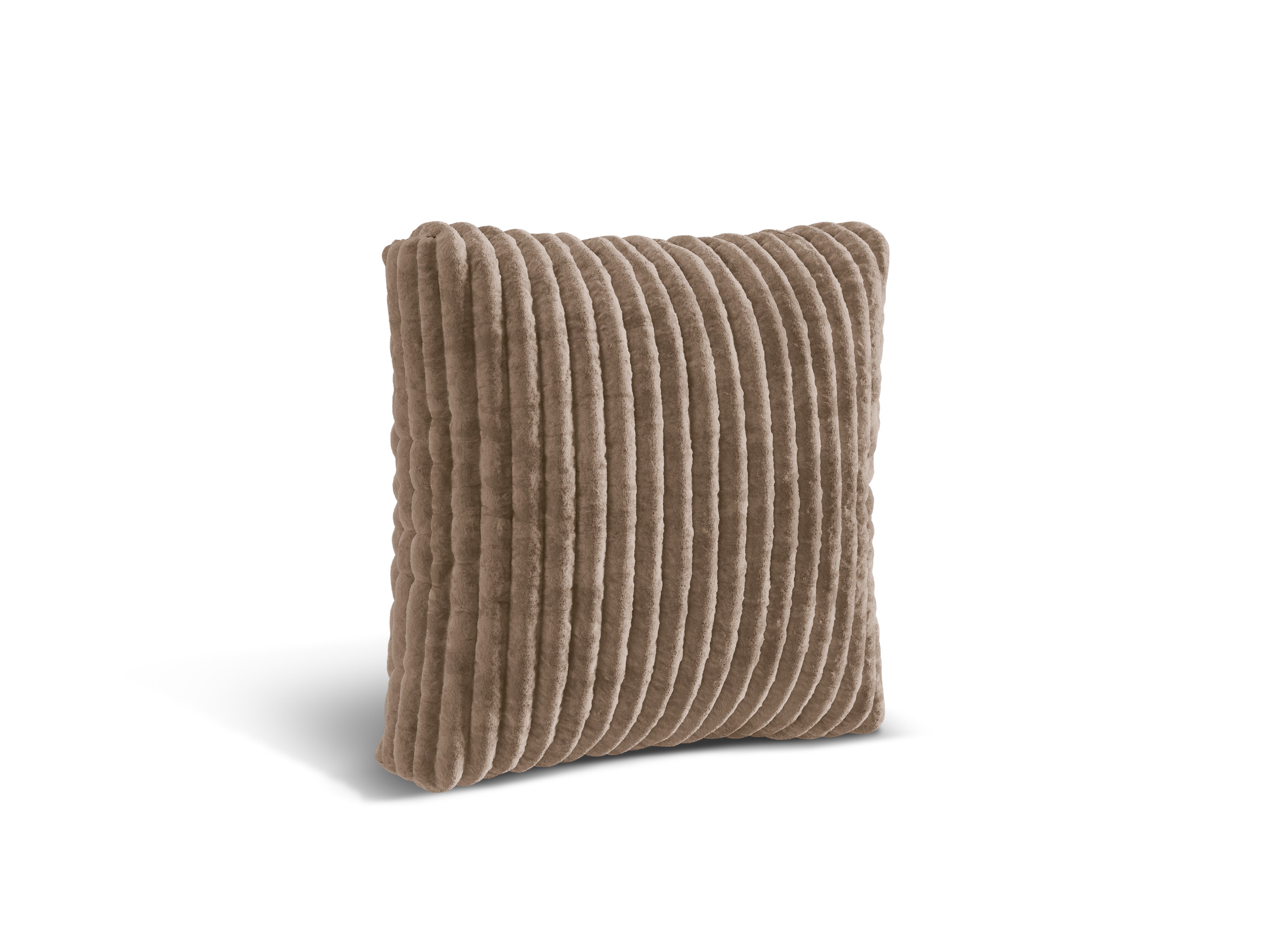 Kussen MARTINA donkerbeige ribfluweel
