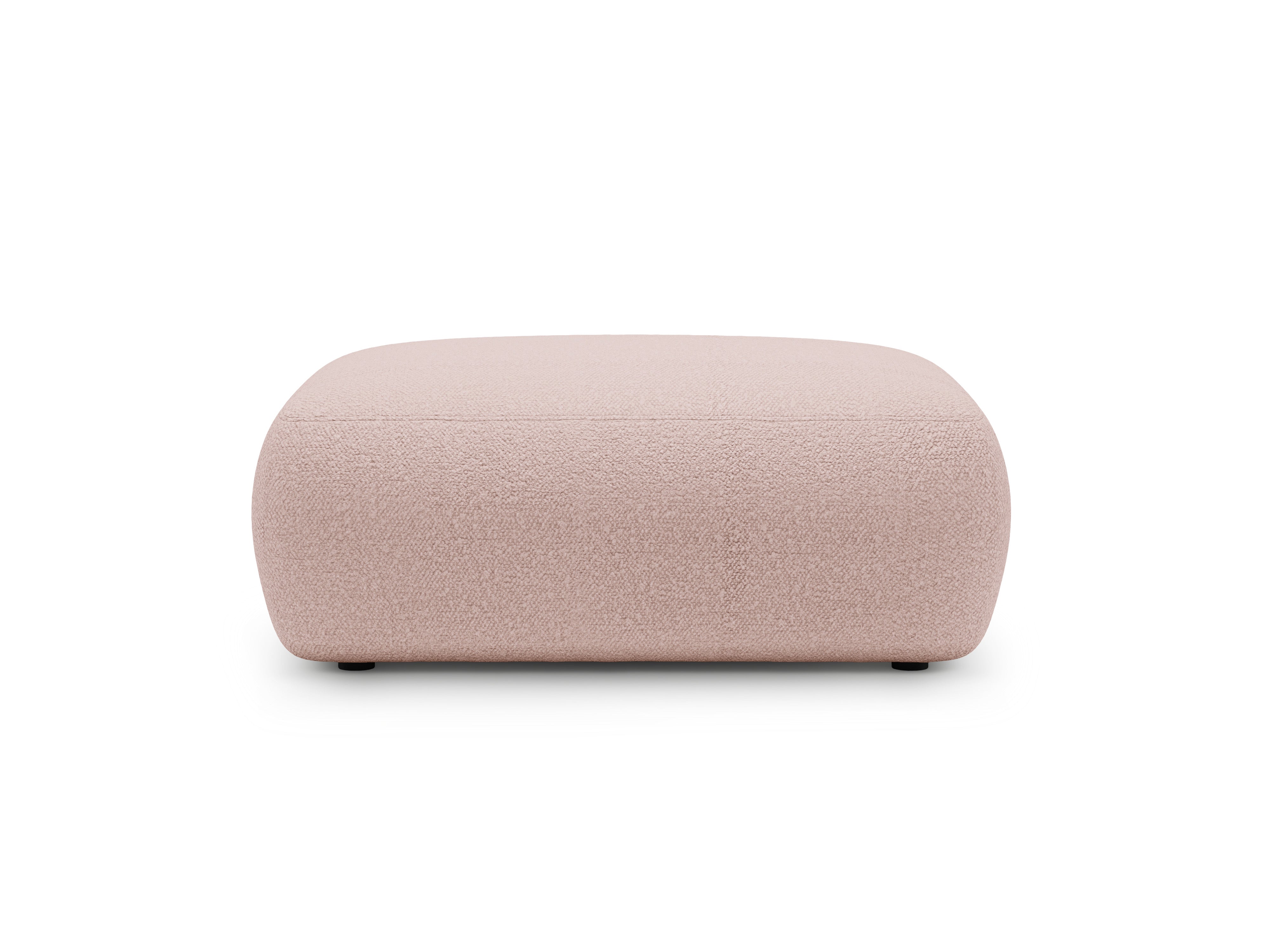 Rechteckiger Pouf KATE rosa Boucle
