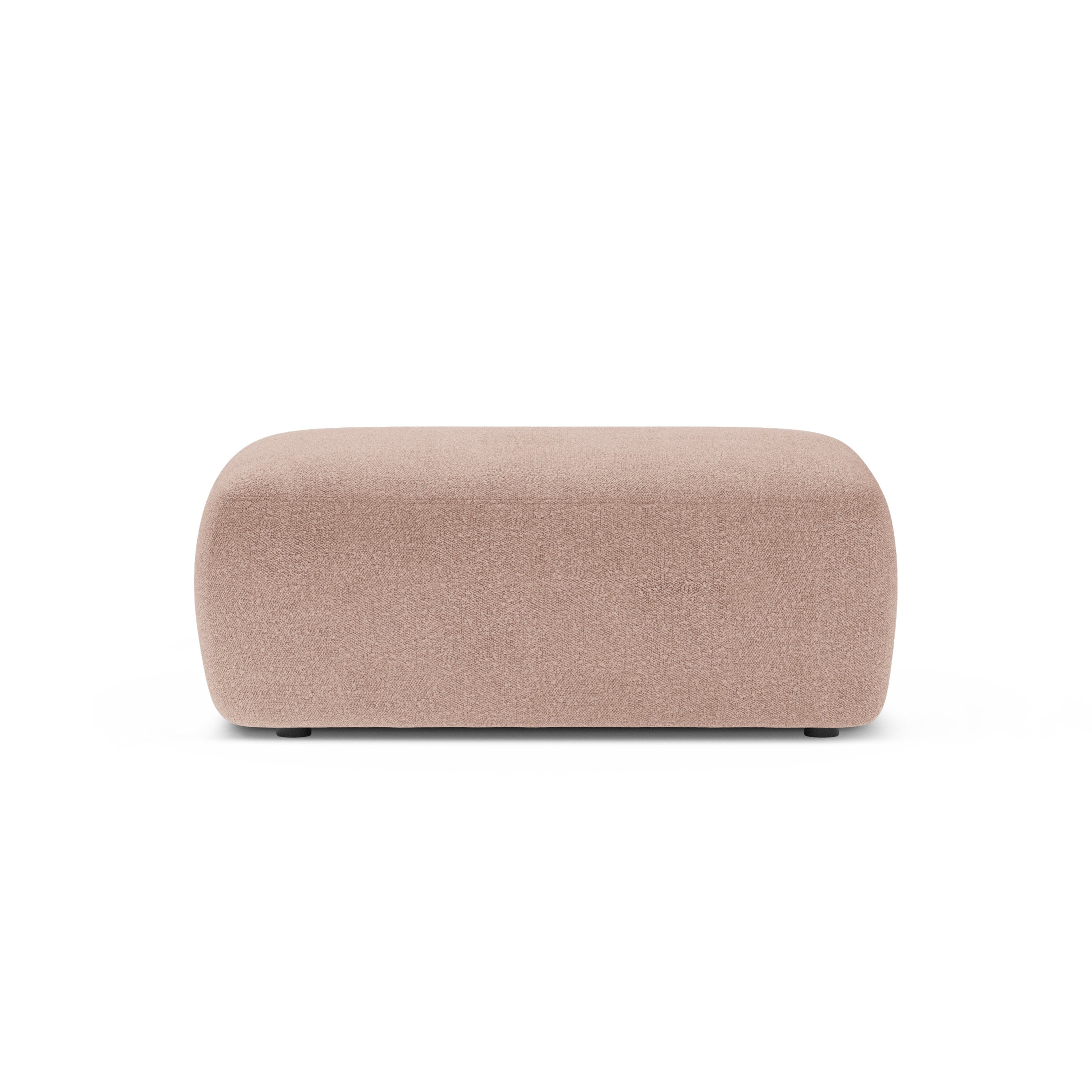 Rectangular pouf KATE pink boucle