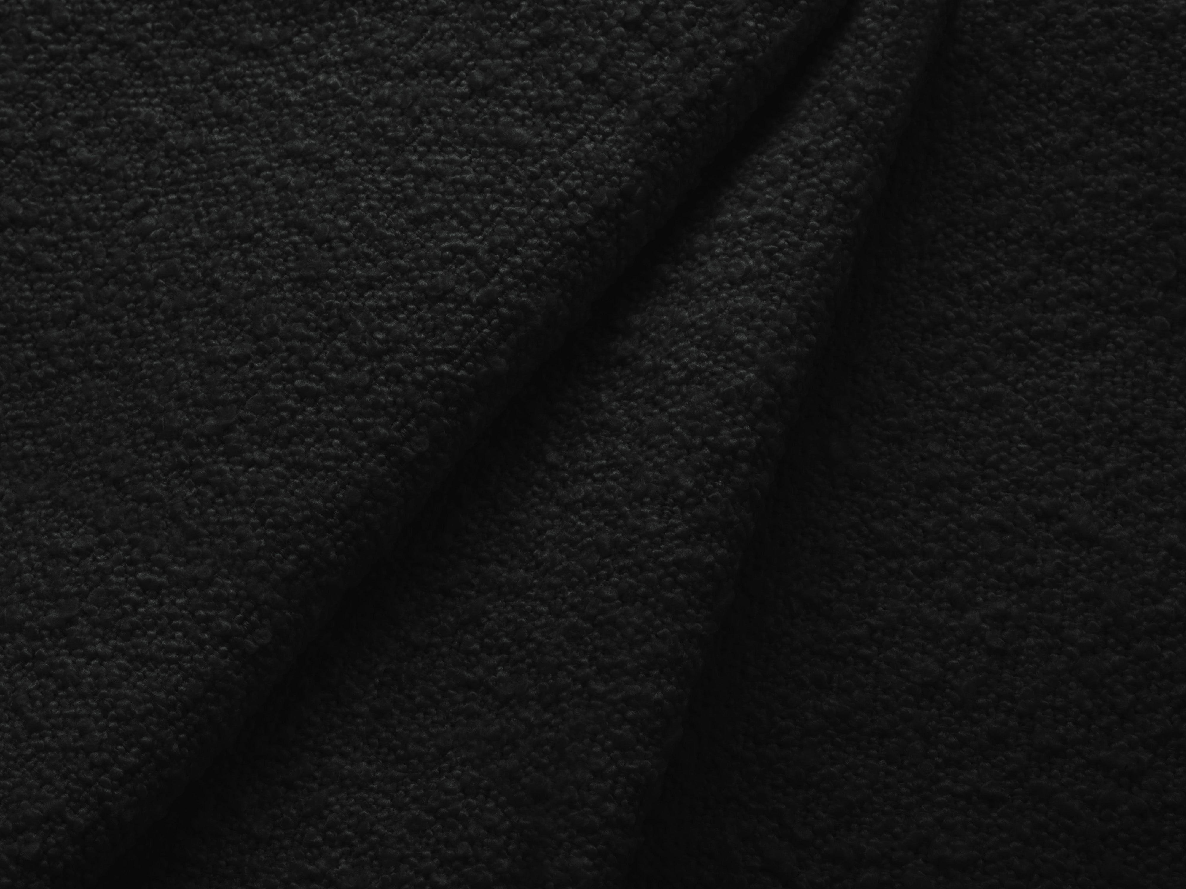 Rechteckiger Hocker KATE schwarzes Boucle