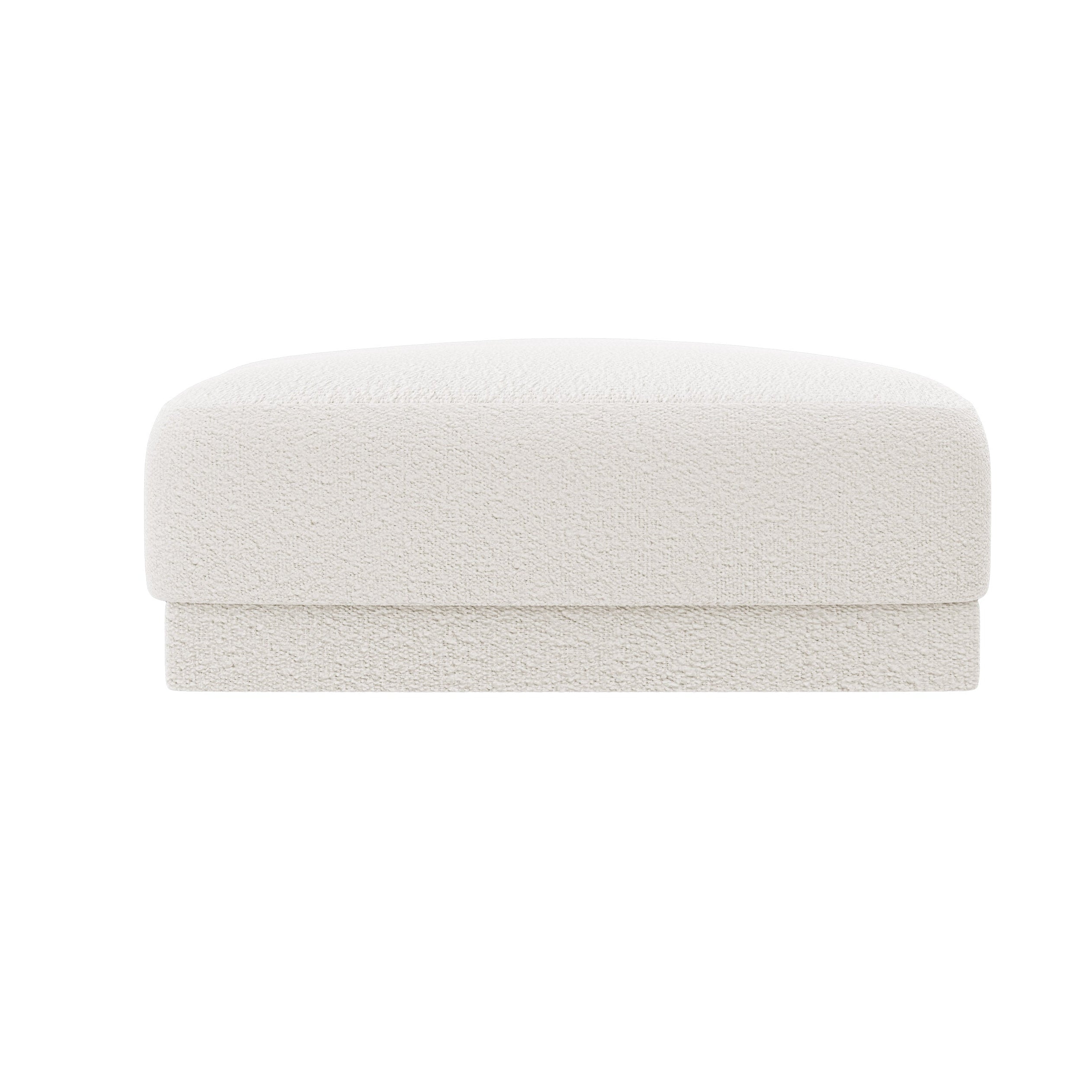MILEY White Boucle Pouf
