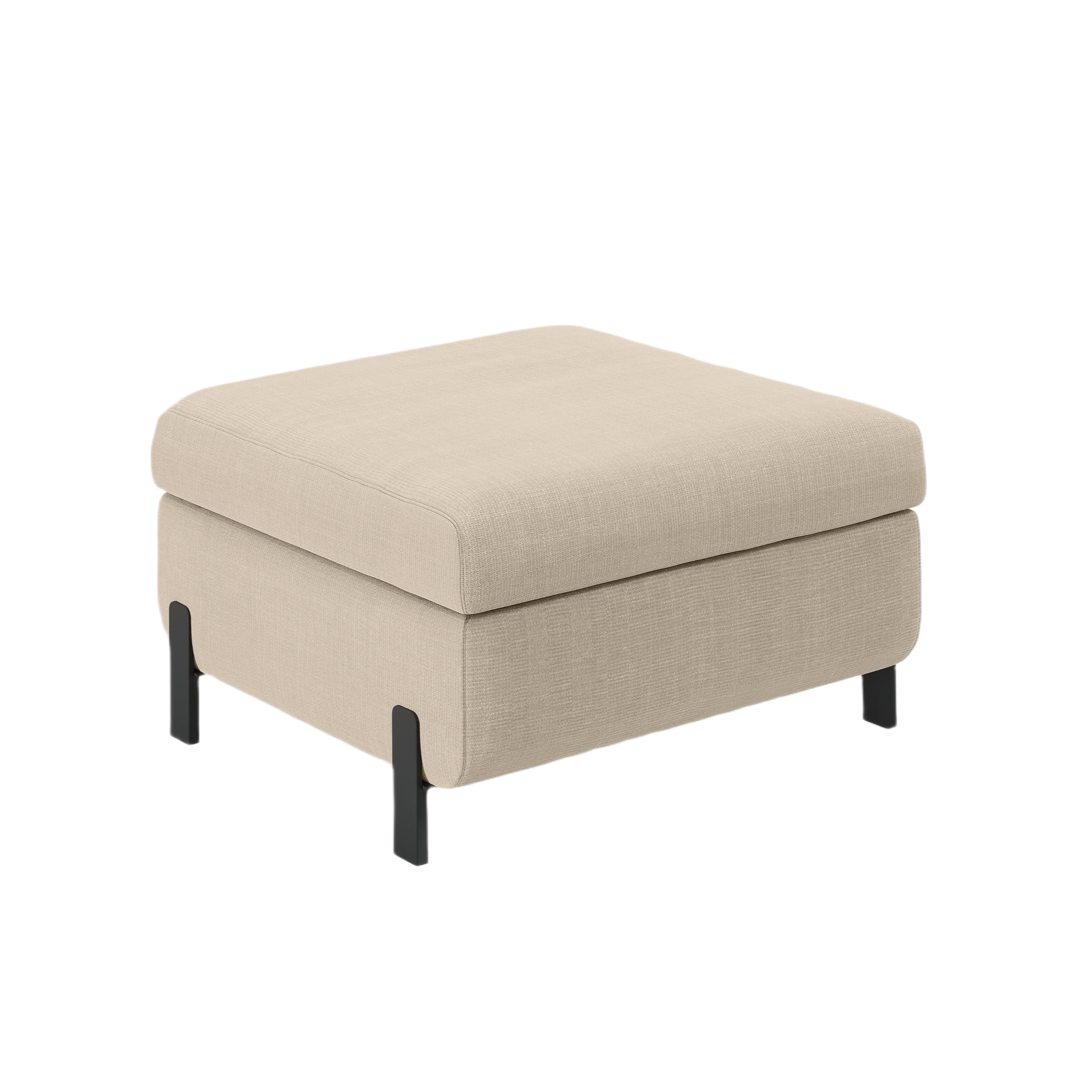 Puf met opbergruimte GLORIA beige chenille