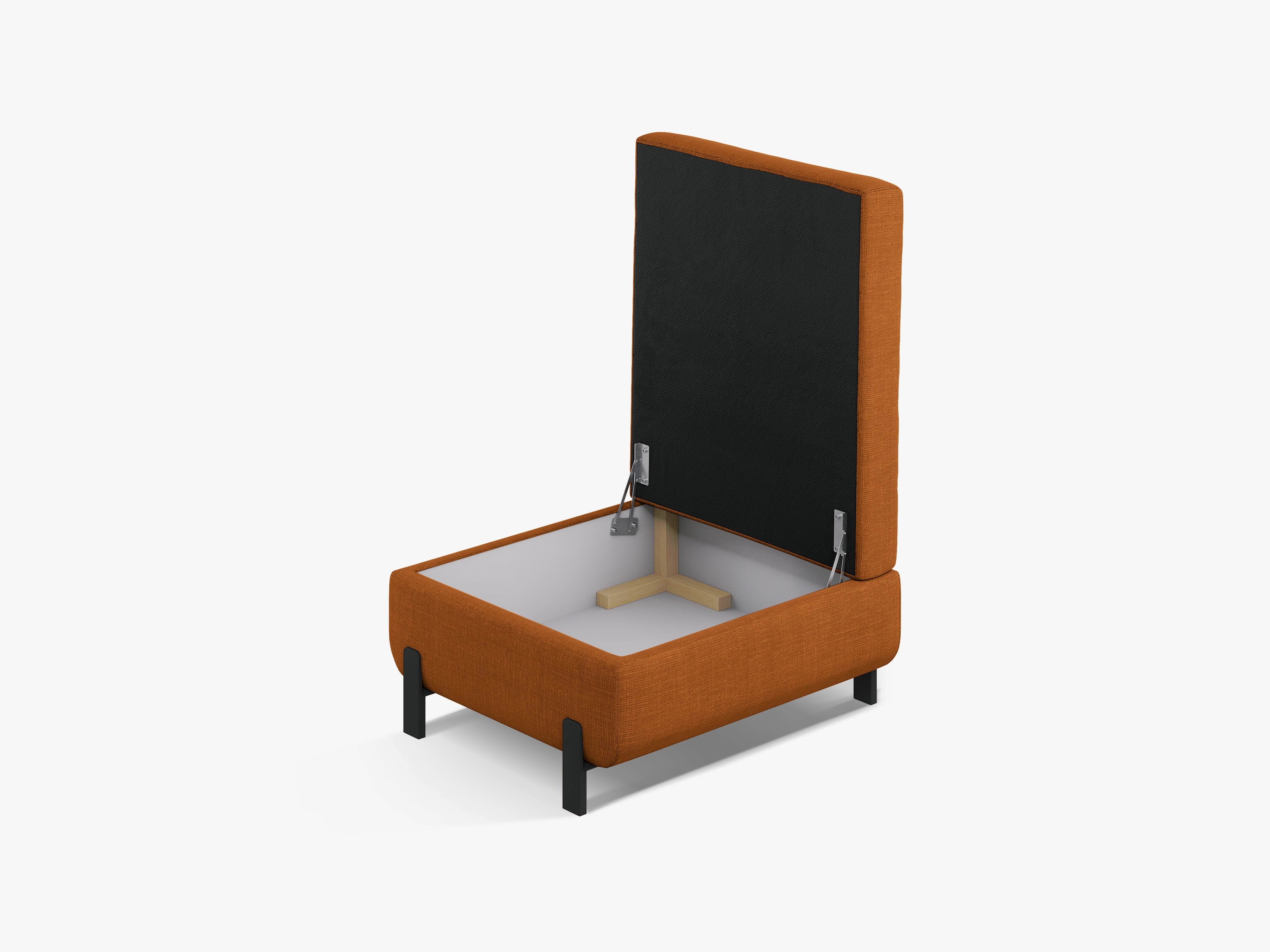 Puf met opbergruimte GLORIA baksteen chenille