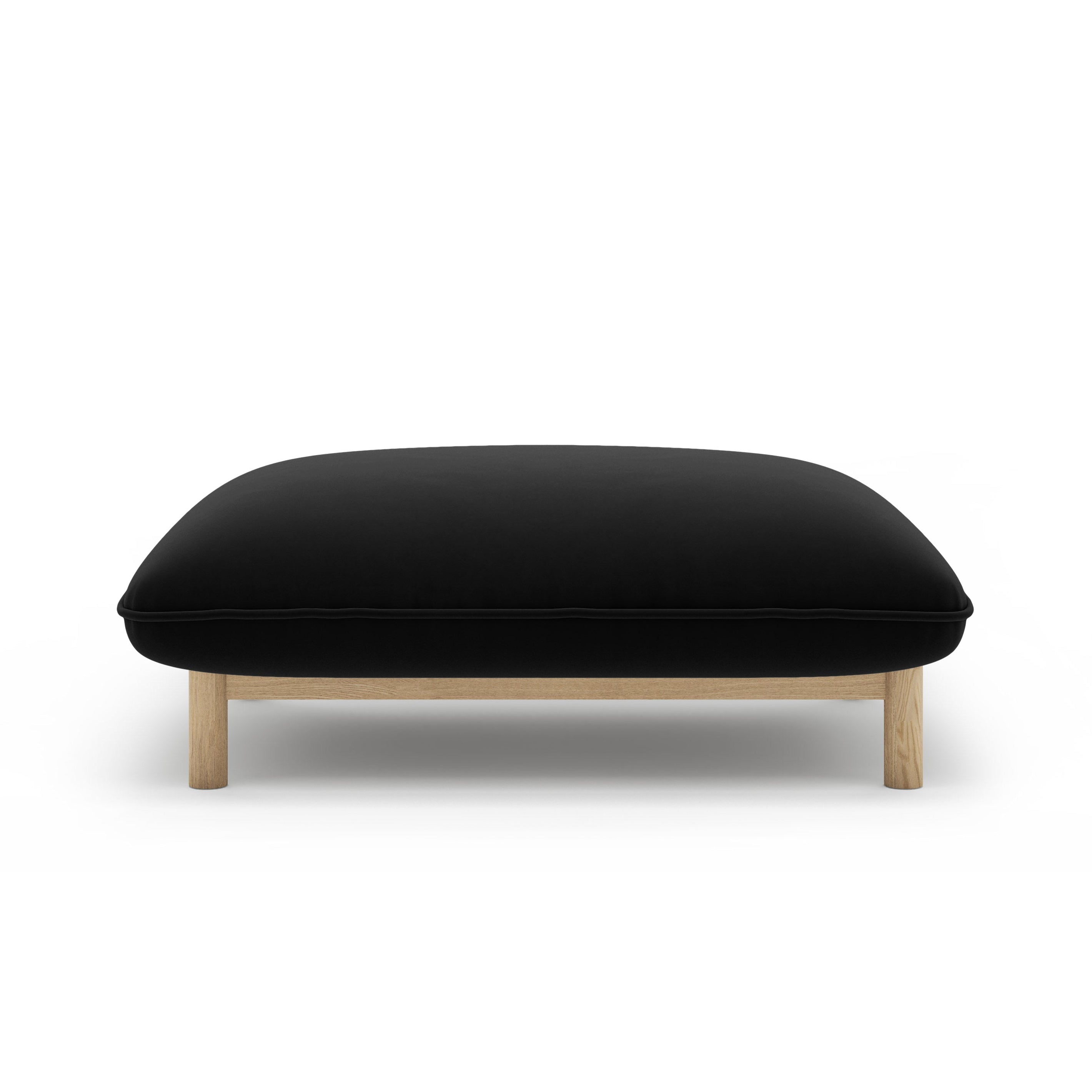 Fluwelen poef ADA zwart