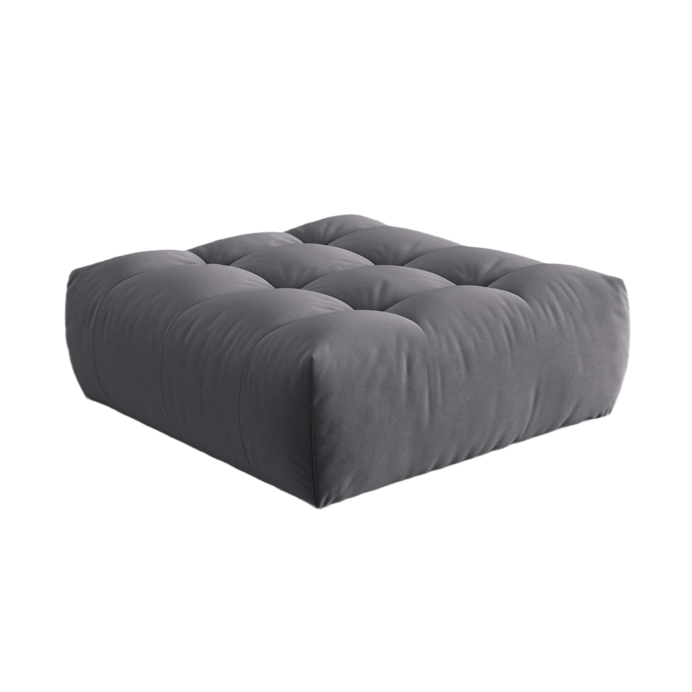 Velvet Pouf BLOOM Dark Gray