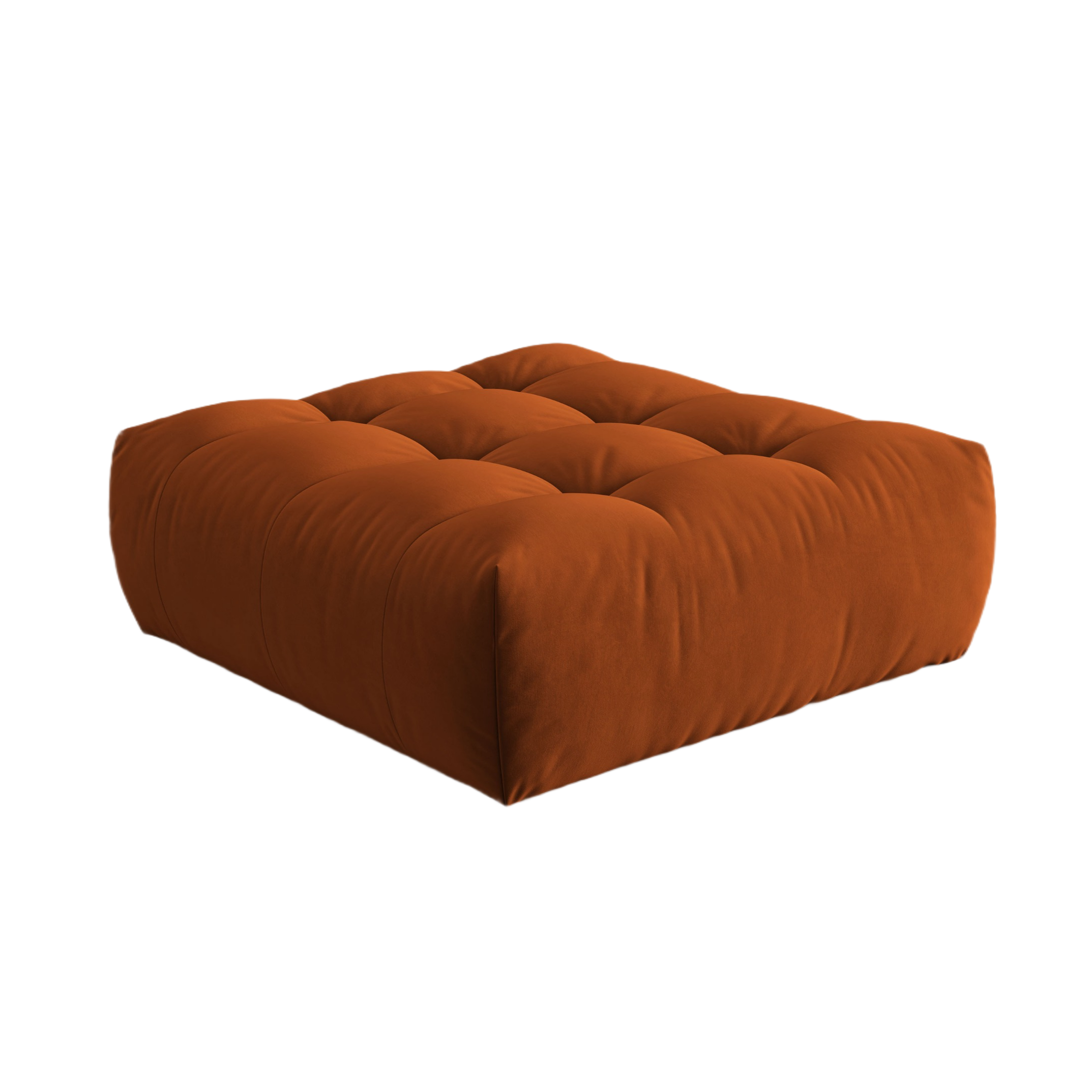 Samt Pouf BLOOM terrakotta