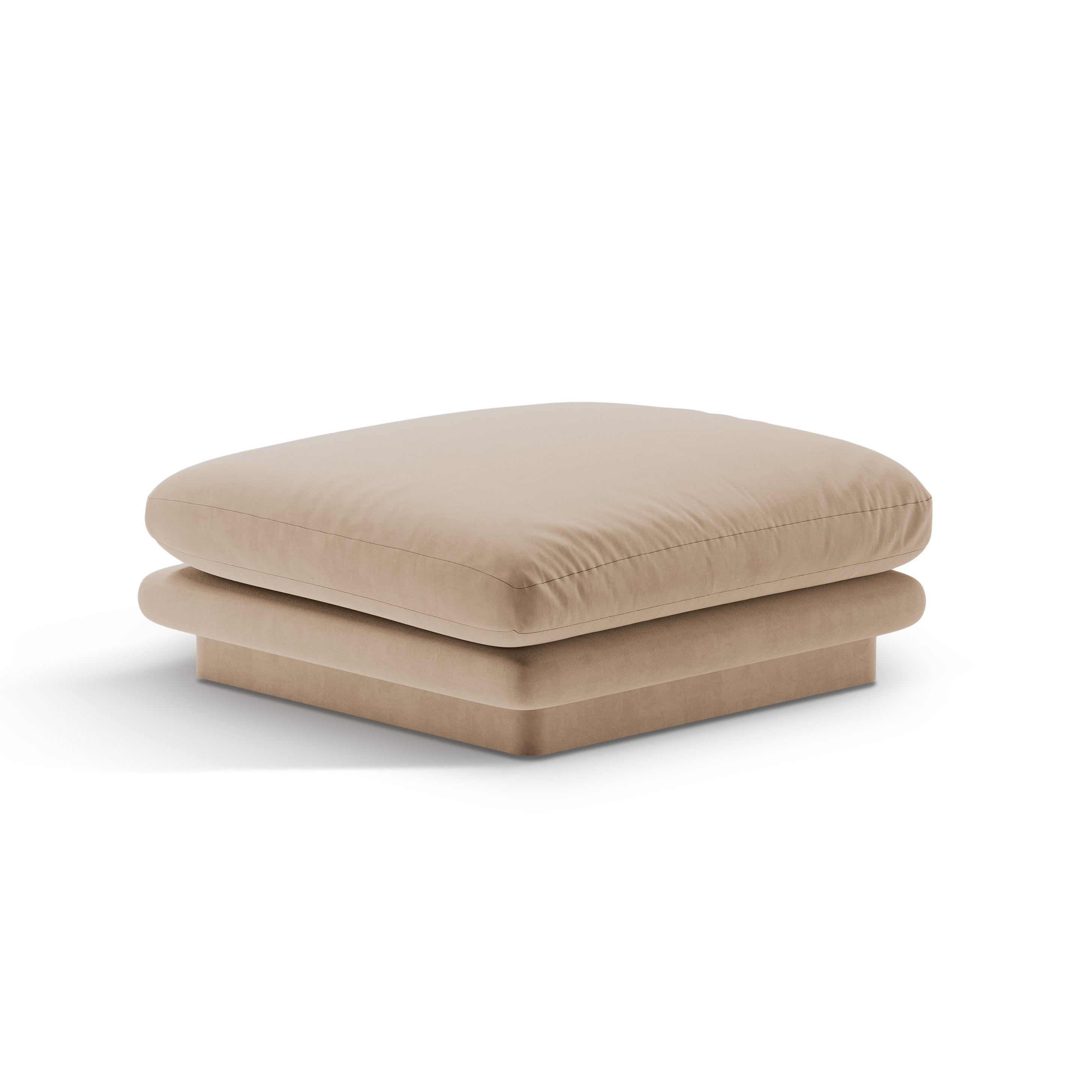 Pouf samtiger Sand -Turin