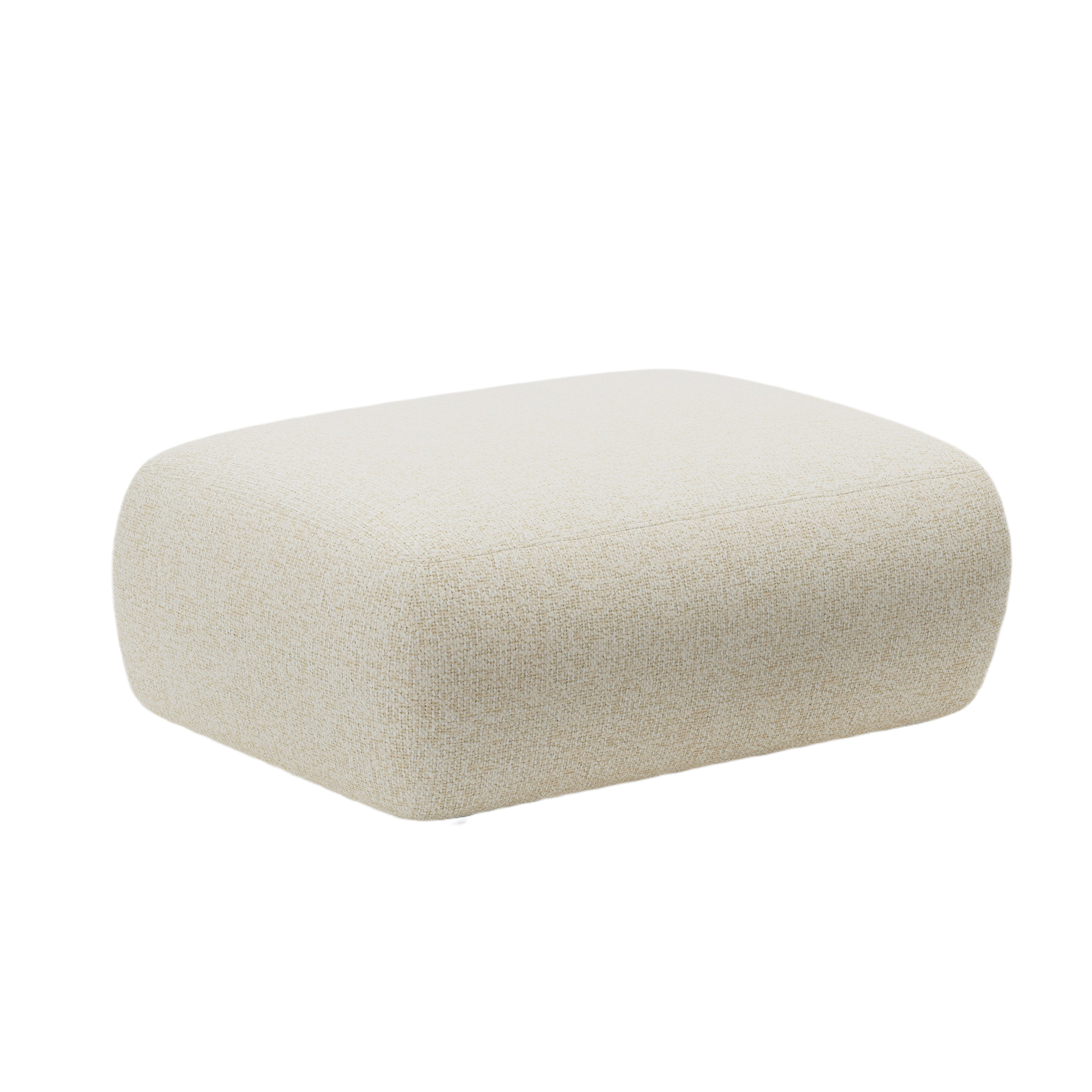 Rectangular pouf KATE light beige mélange