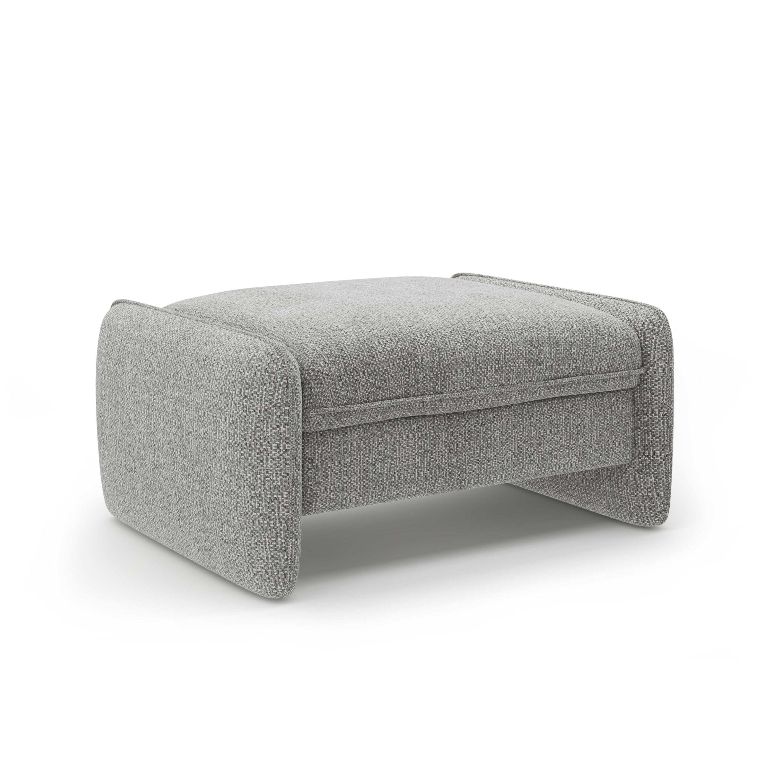 Puf GEORGIA grijs chenille