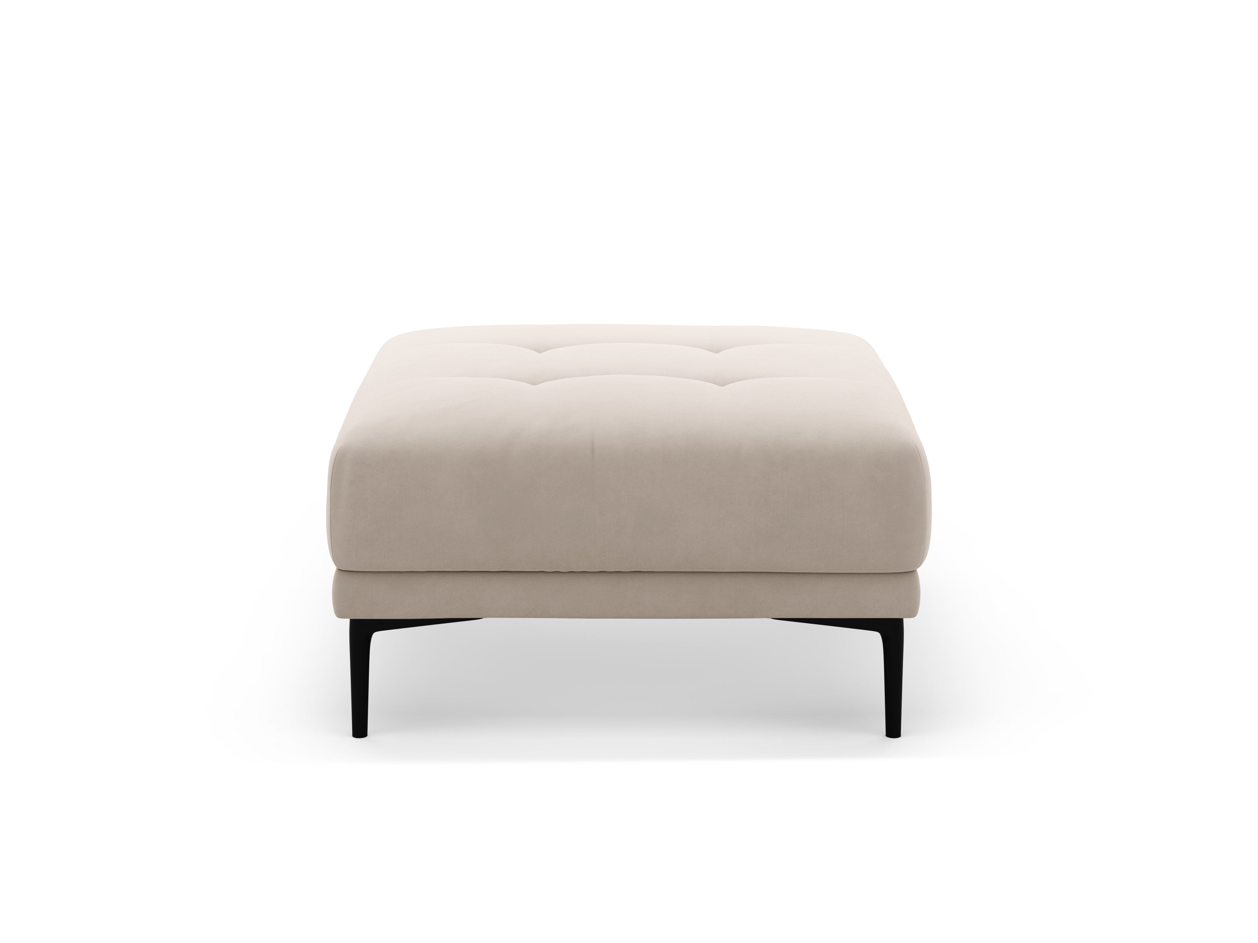 Quadratischer Samtpouf BEMY beige