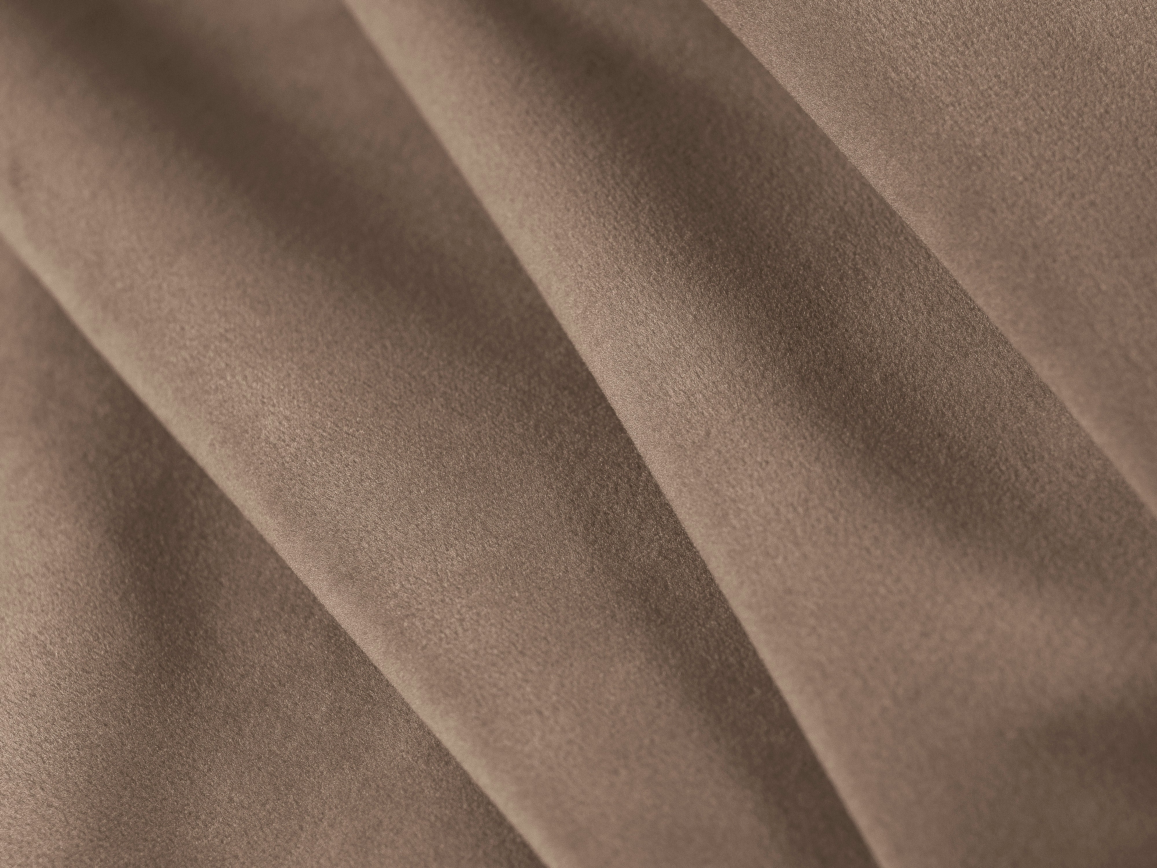 Vierkante fluwelen poef BEMY grijsbruin